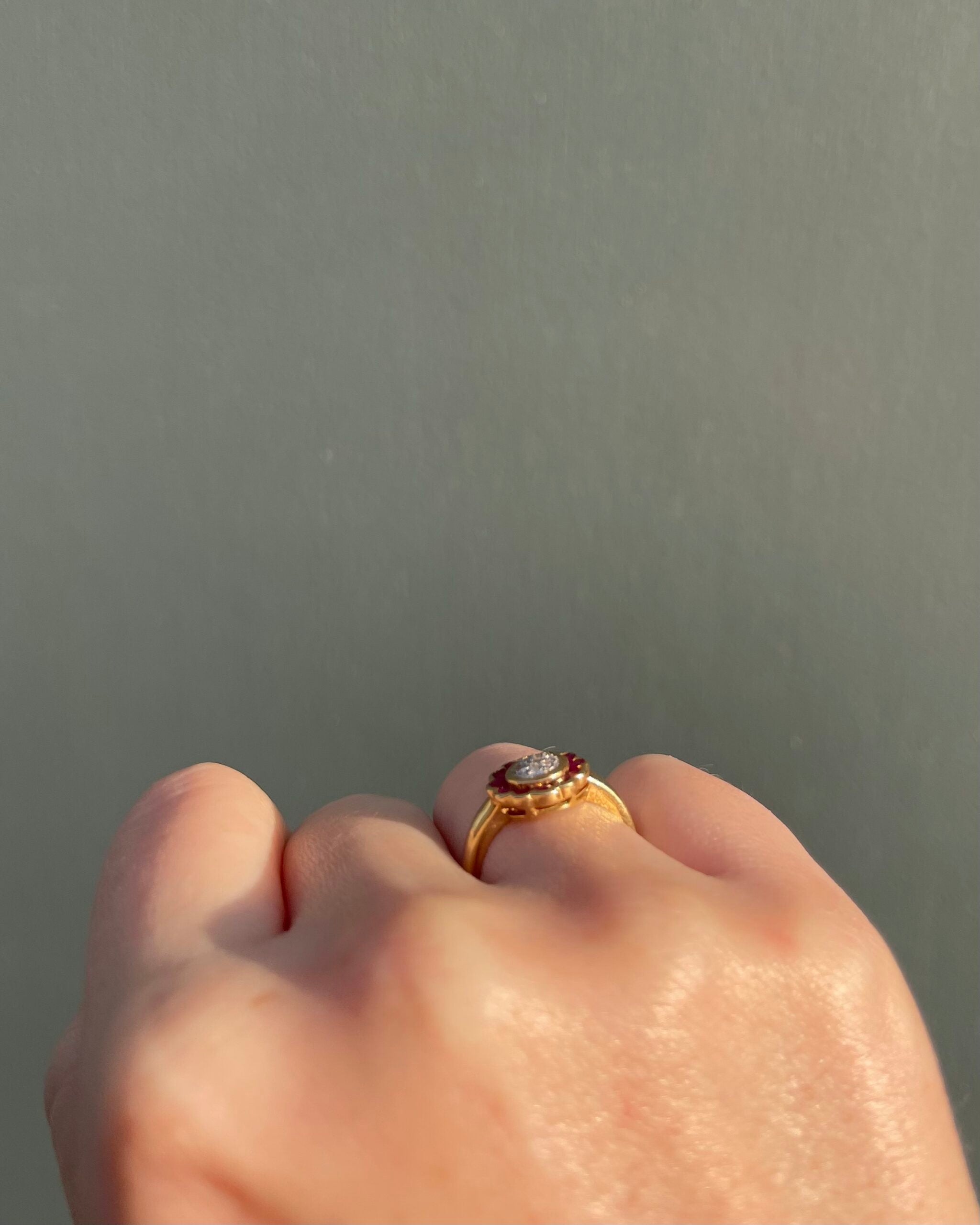 Bague fleur Rubis & Diamants "Vedrana"