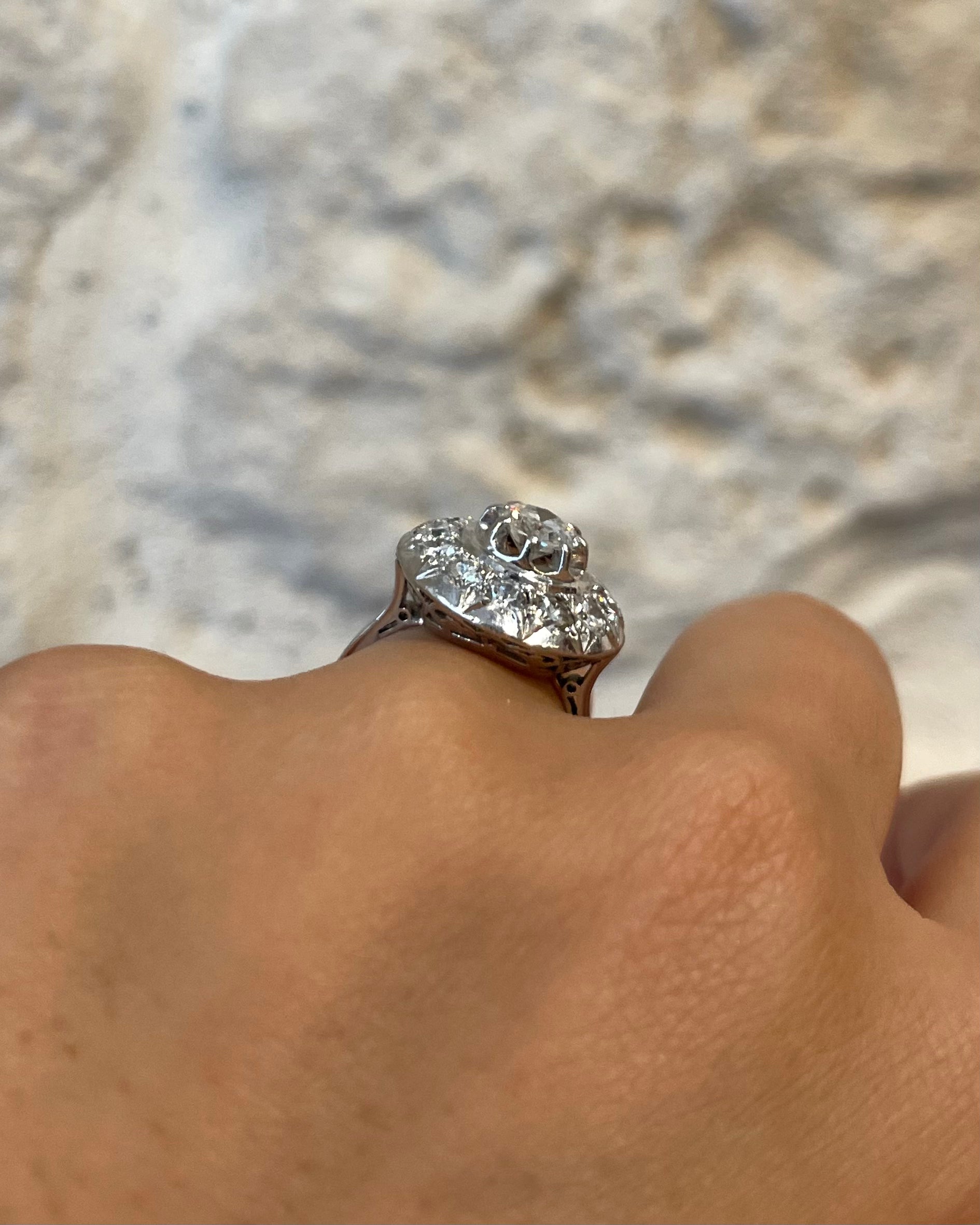 Bague Art-Déco Diamants 1.80 carat "Nayla"