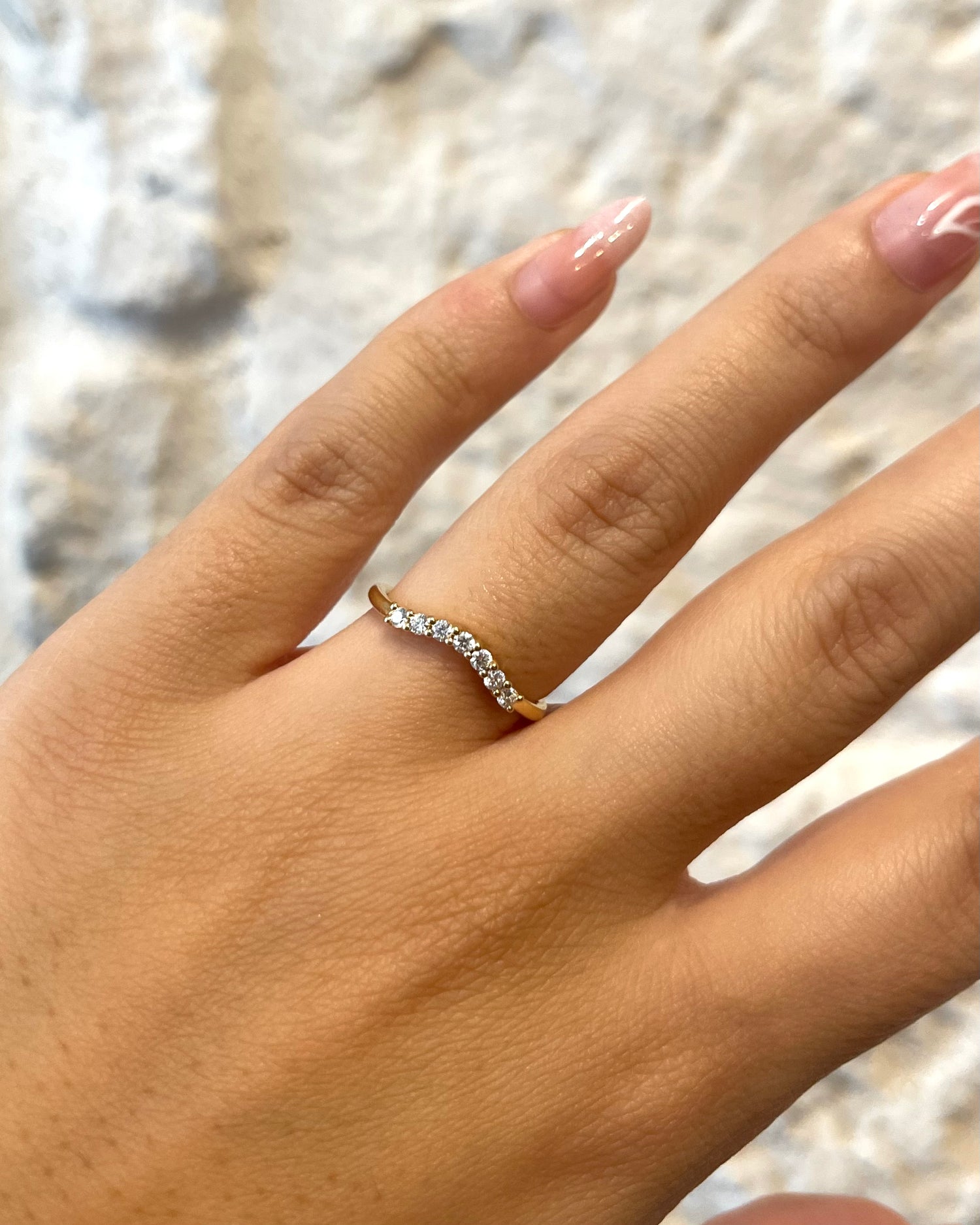 Bague Demi-Alliance Diamants "Alissa"