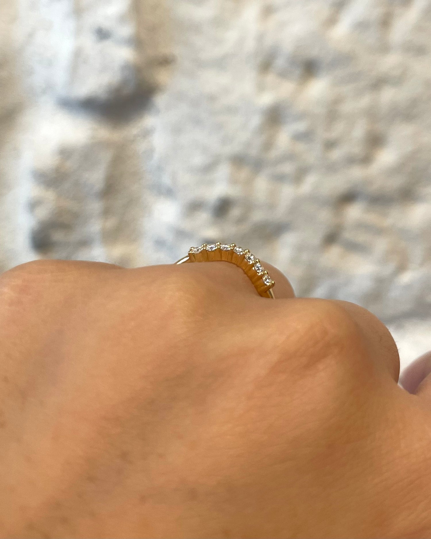 Bague Demi-Alliance Diamants "Alissa"