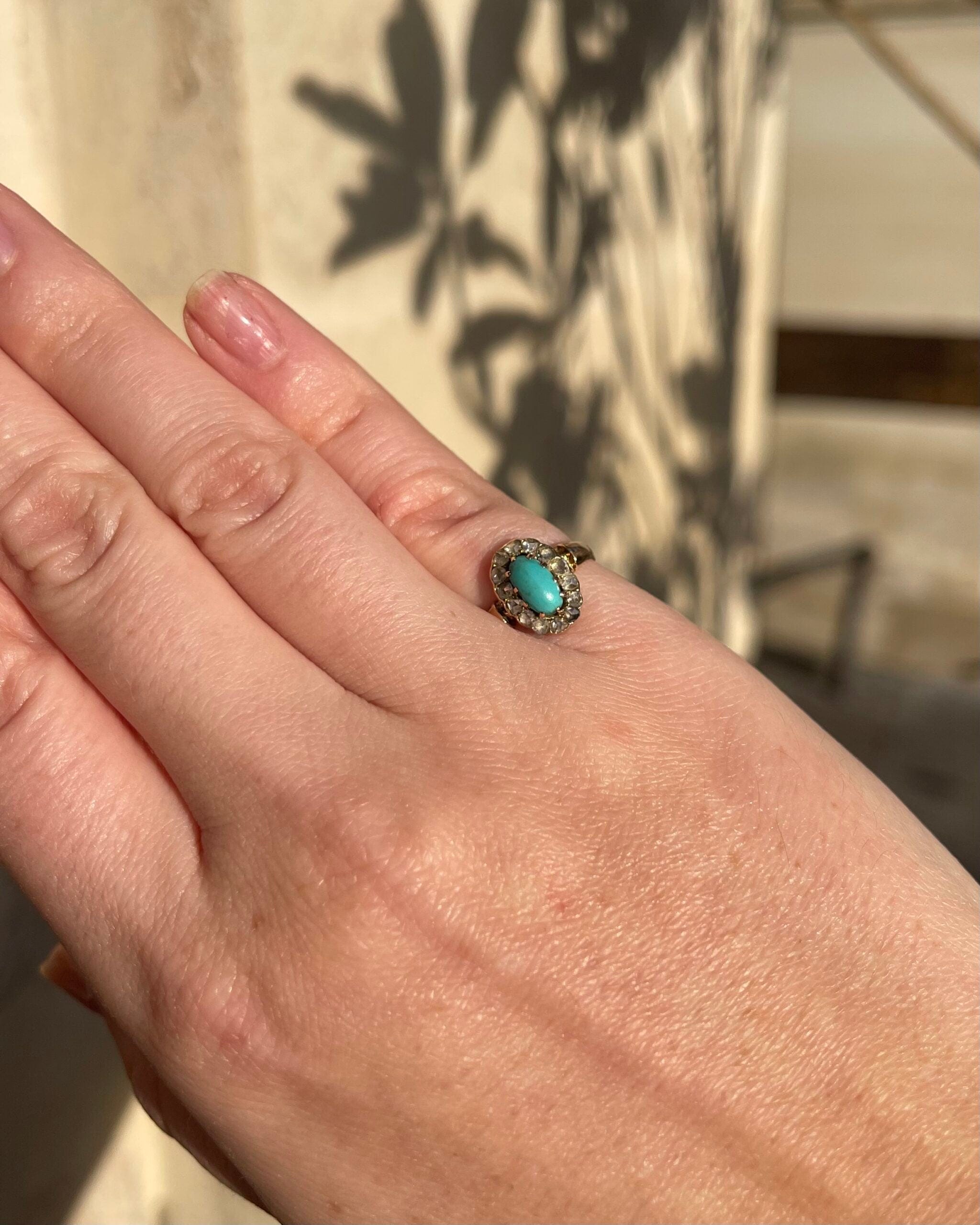 Bague Marguerite Turquoise "Monica" - Elliade Paris