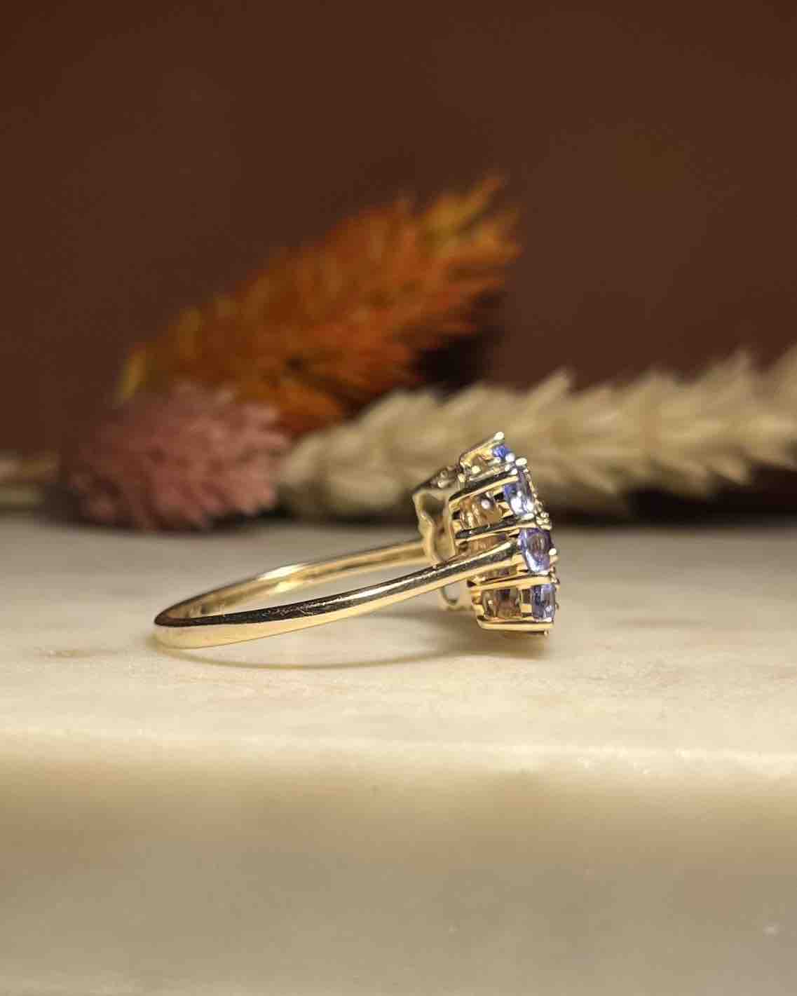 Bague rivière Tanzanite "Cassandra"