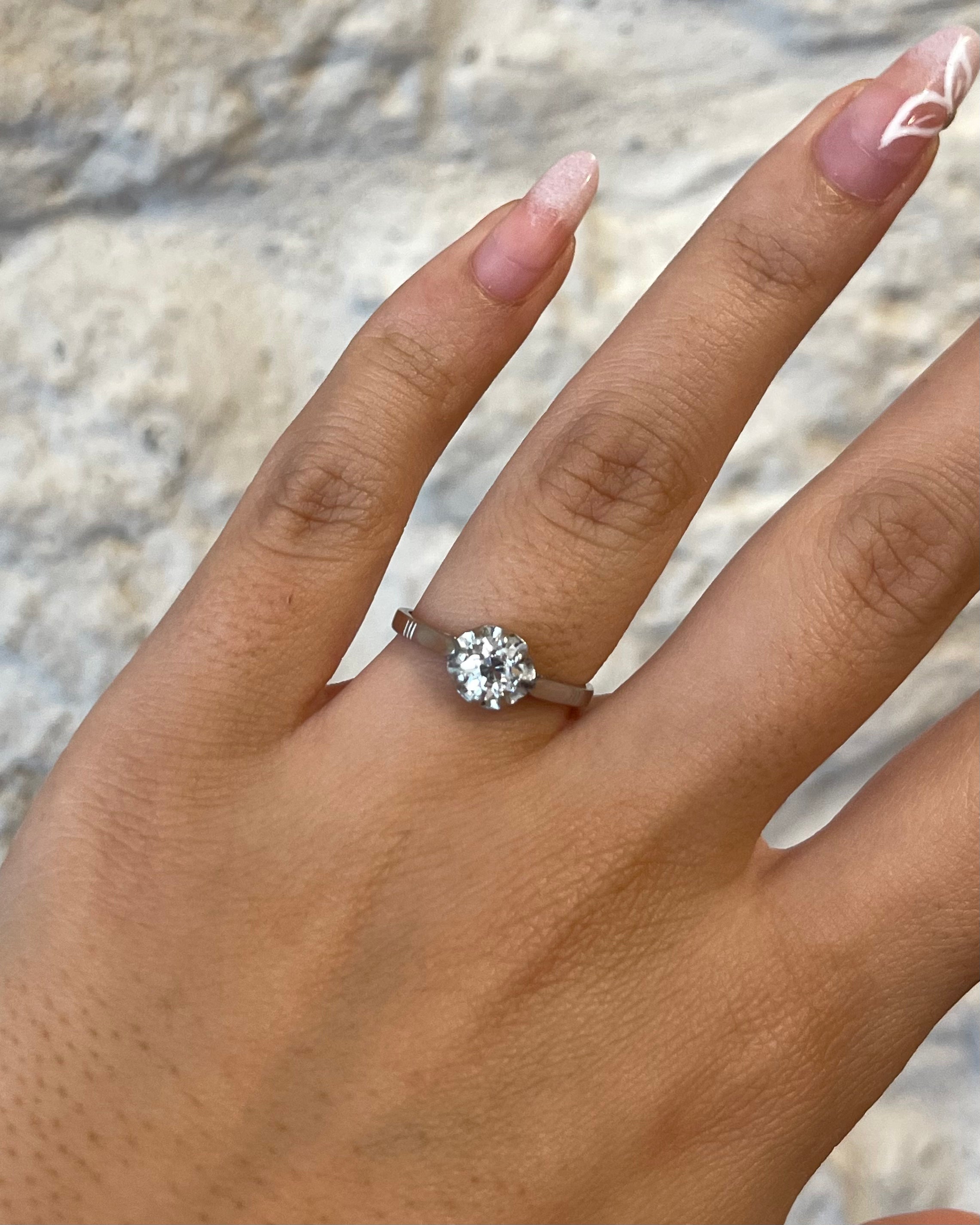 Bague Solitaire Diamant 0.50 carat "Olea"