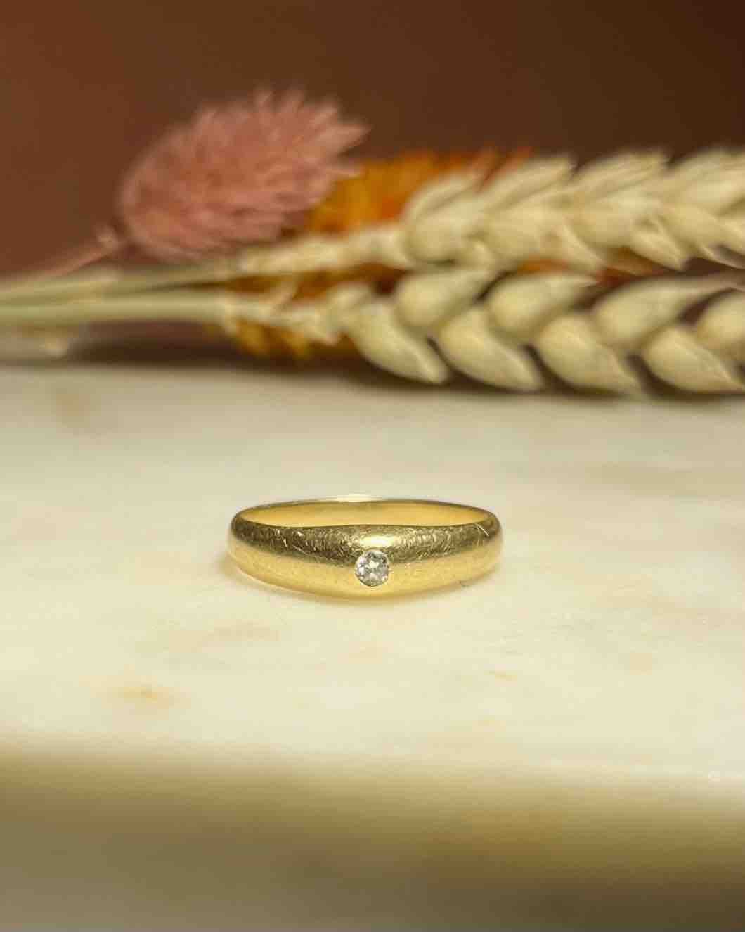 Bague jonc or & Diamant "Milana"