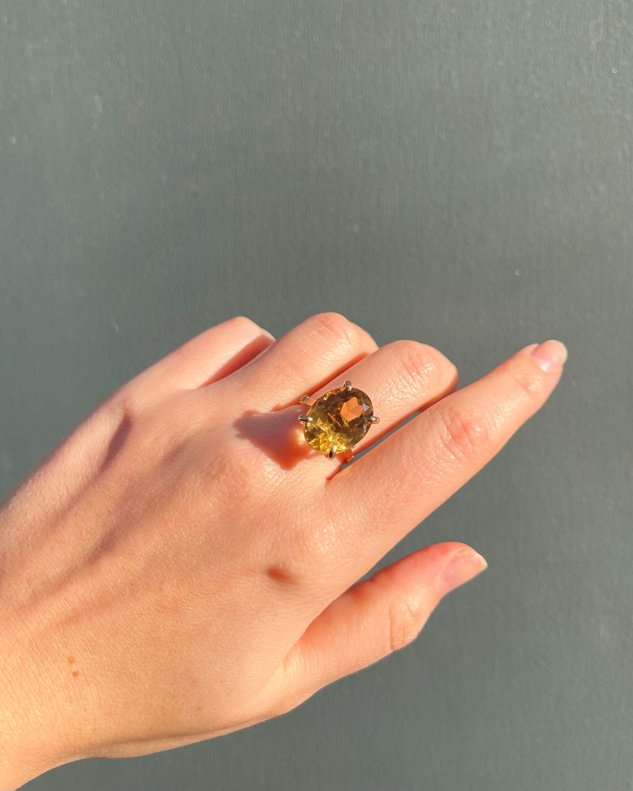 Anillo de cóctel de citrino de 10,30 quilates «Elise»