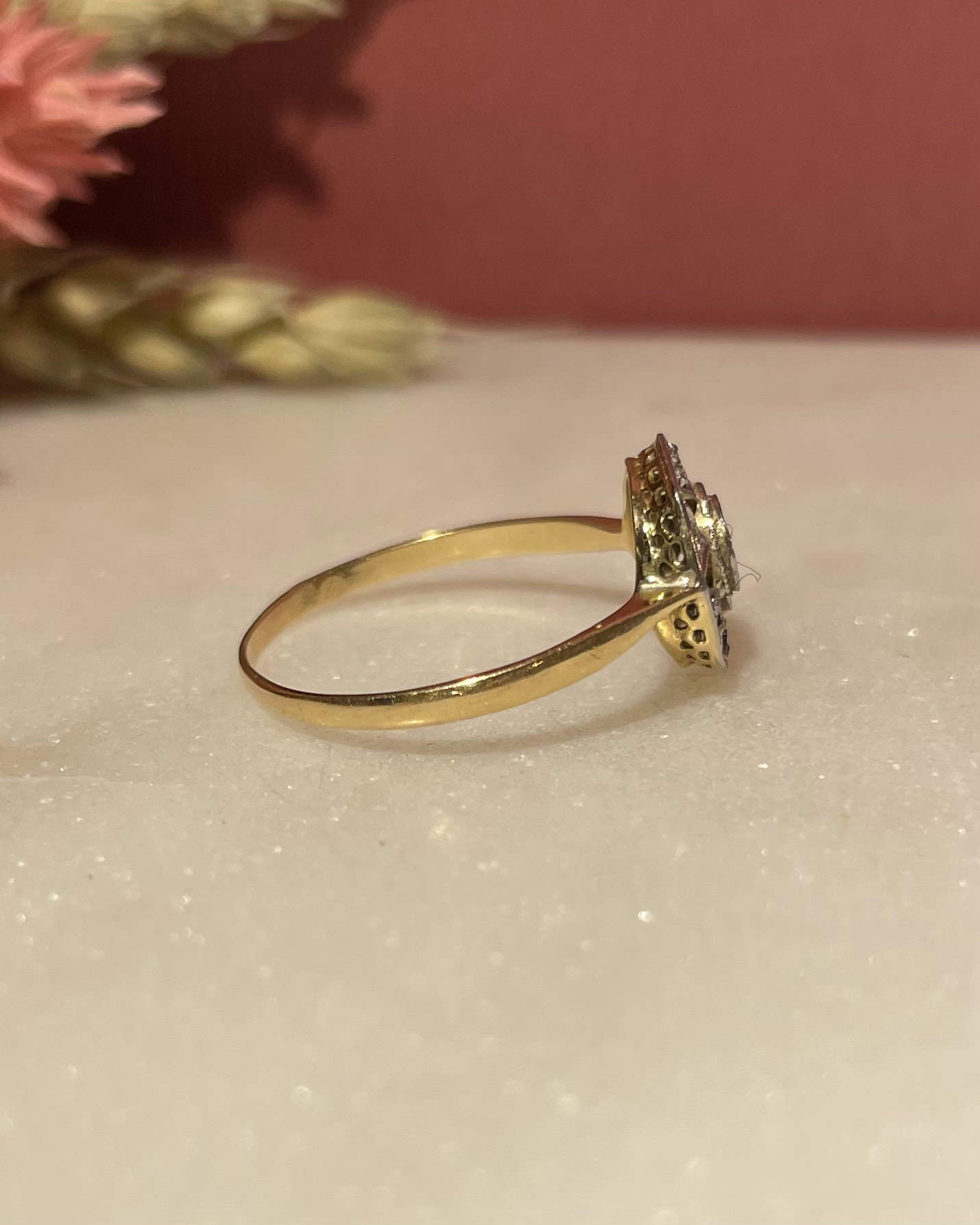 Bague Étoilé Art-Déco Diamants "Audrey" - Elliade Paris