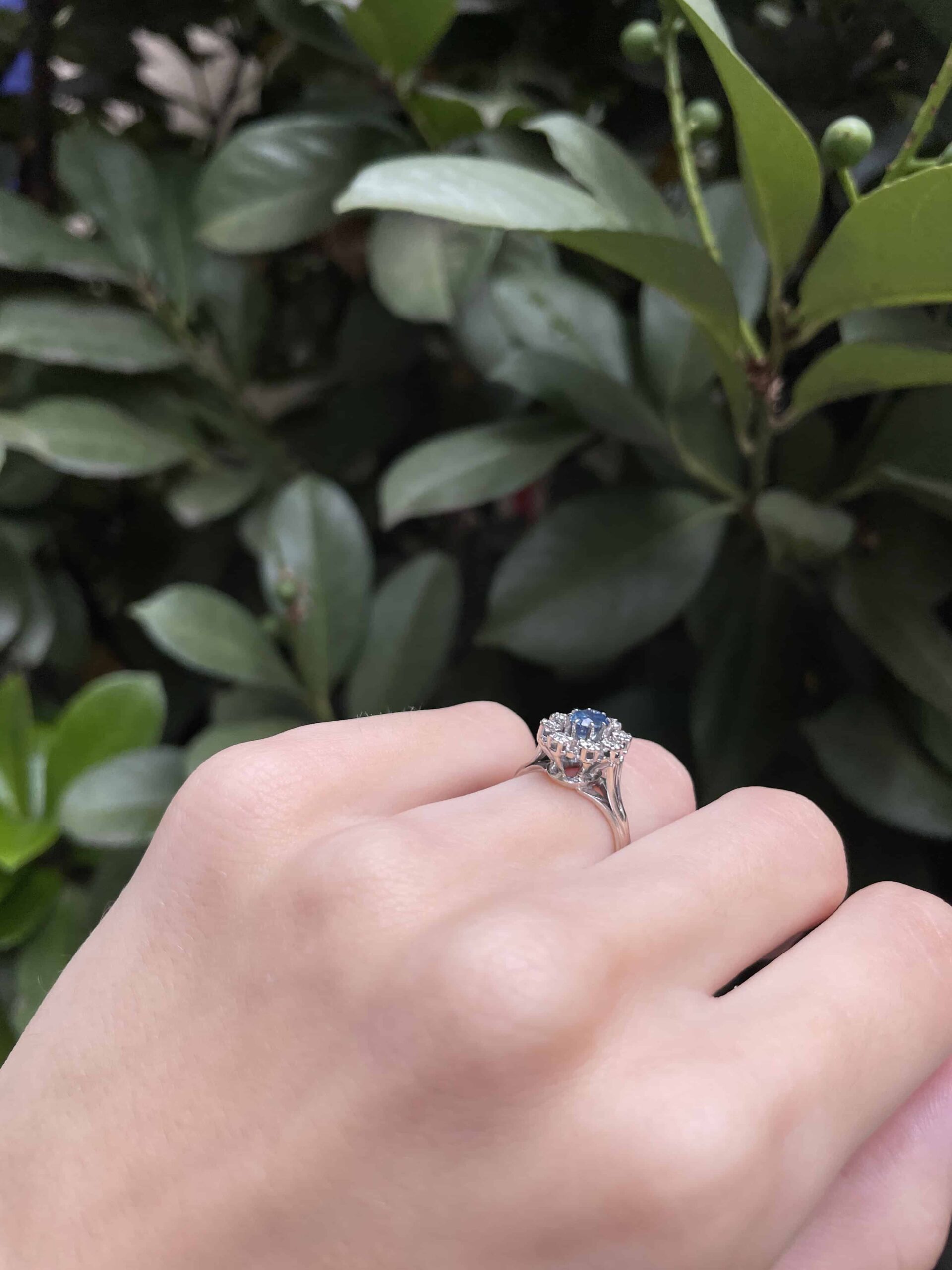 Bague Marguerite Saphir 0.60 carat & Diamants "Esaï"