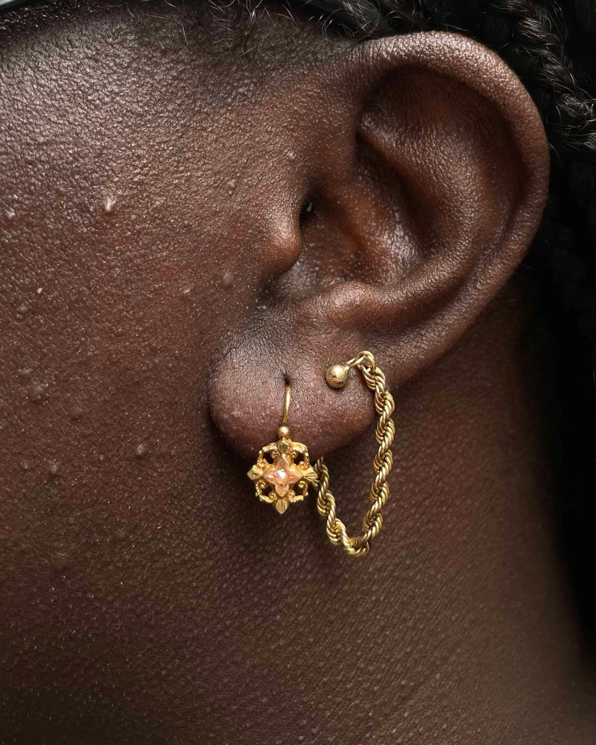 Dormeuses Vintage Perles "Azariah"
