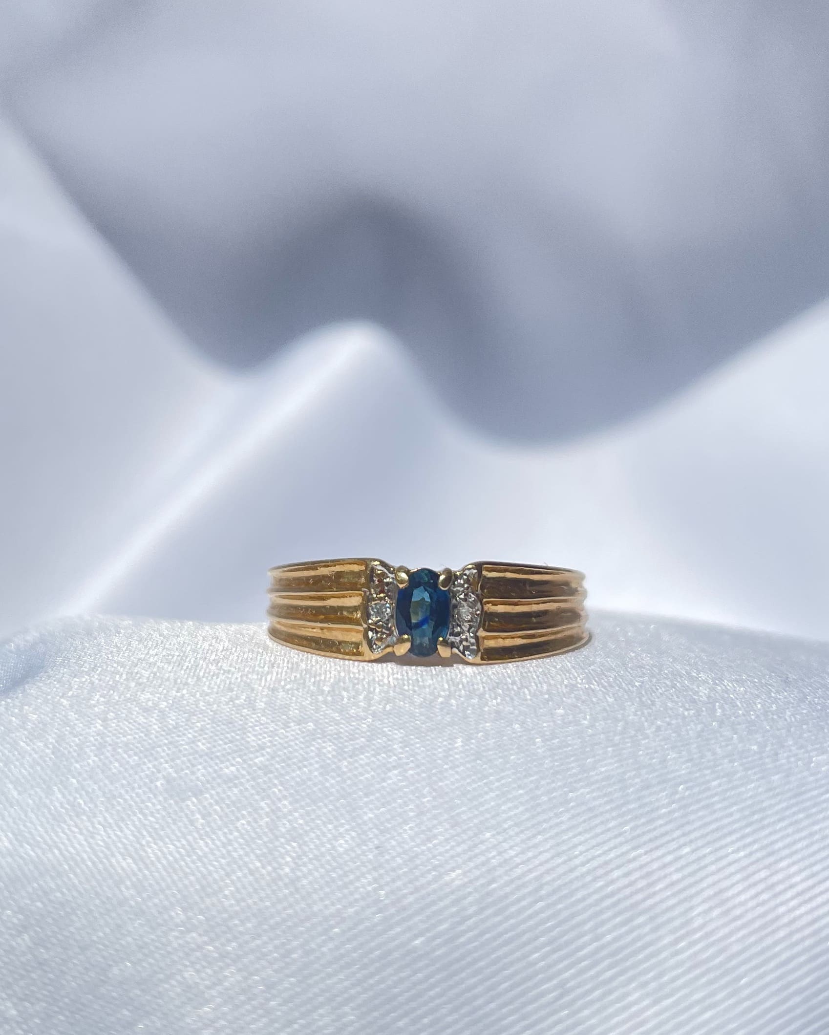 Bague saphir & diamants "Apolline"