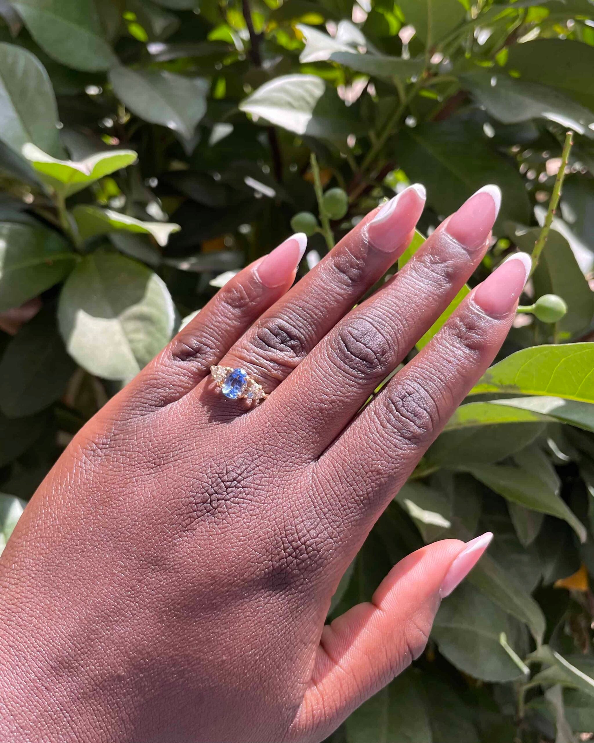Bague Trilogie Tanzanite 1.21 carat & Diamants "Noeva"