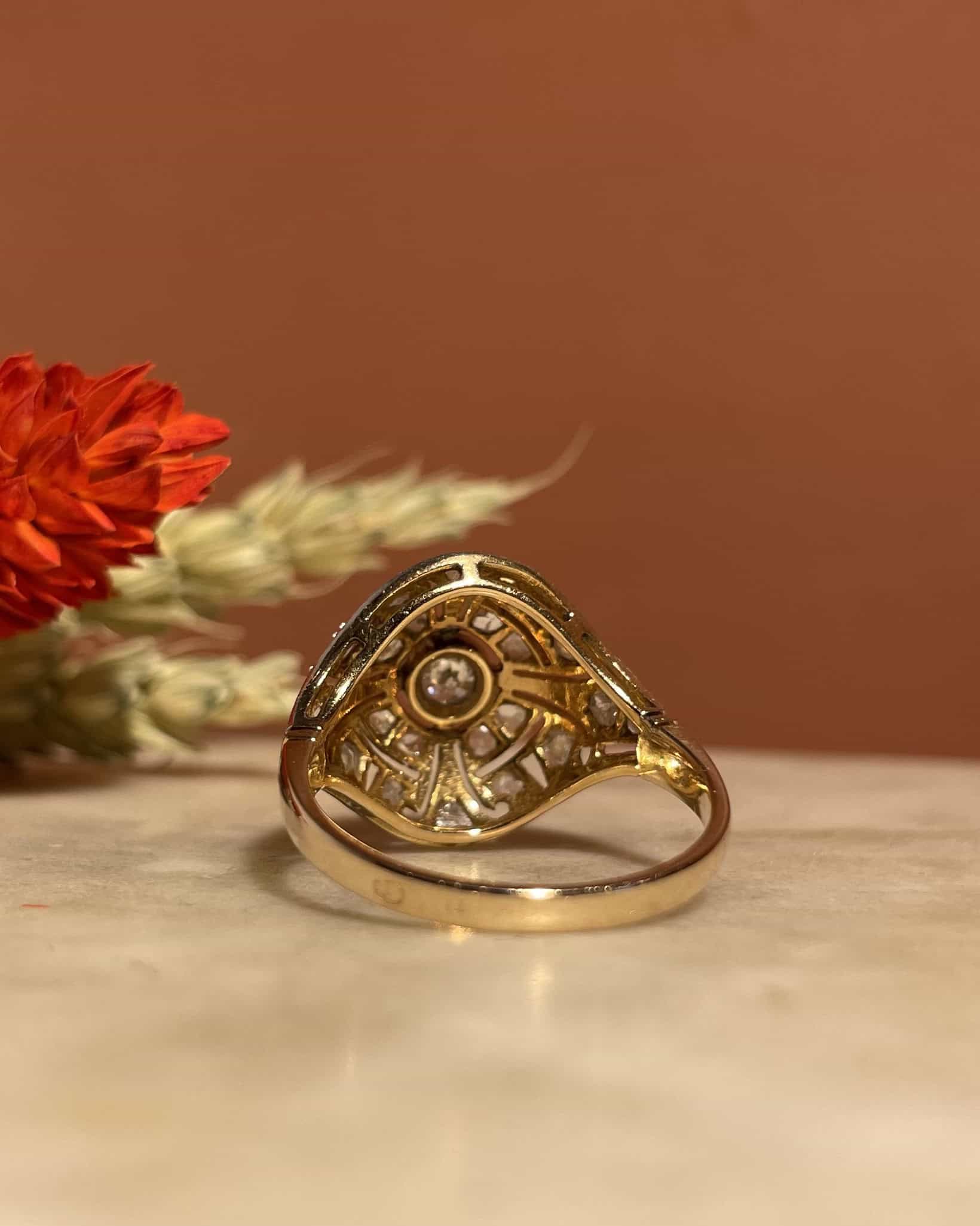 Bague vintage Art-déco Diamants "Kahir"