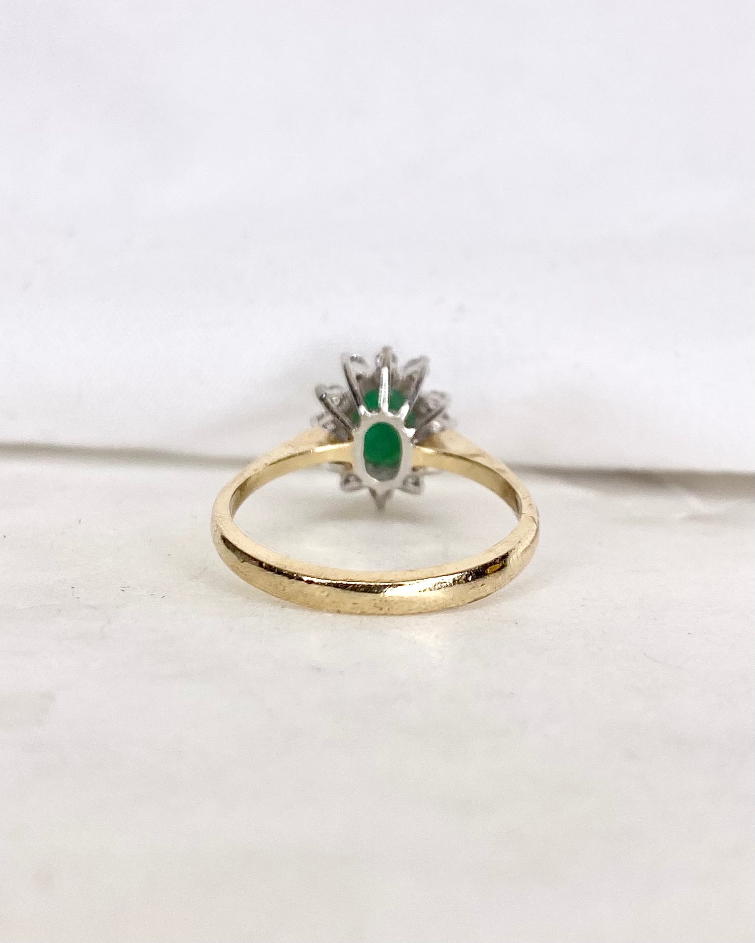 Bague Marguerite Émeraude & Diamants "Selina"