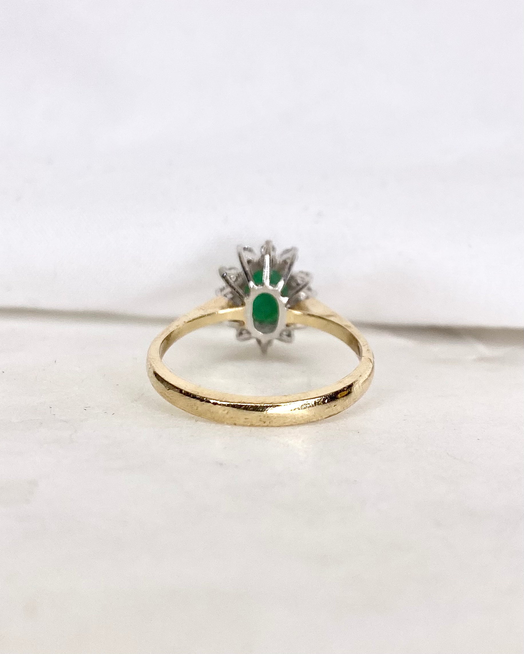 Bague Marguerite Émeraude & Diamants "Selina"