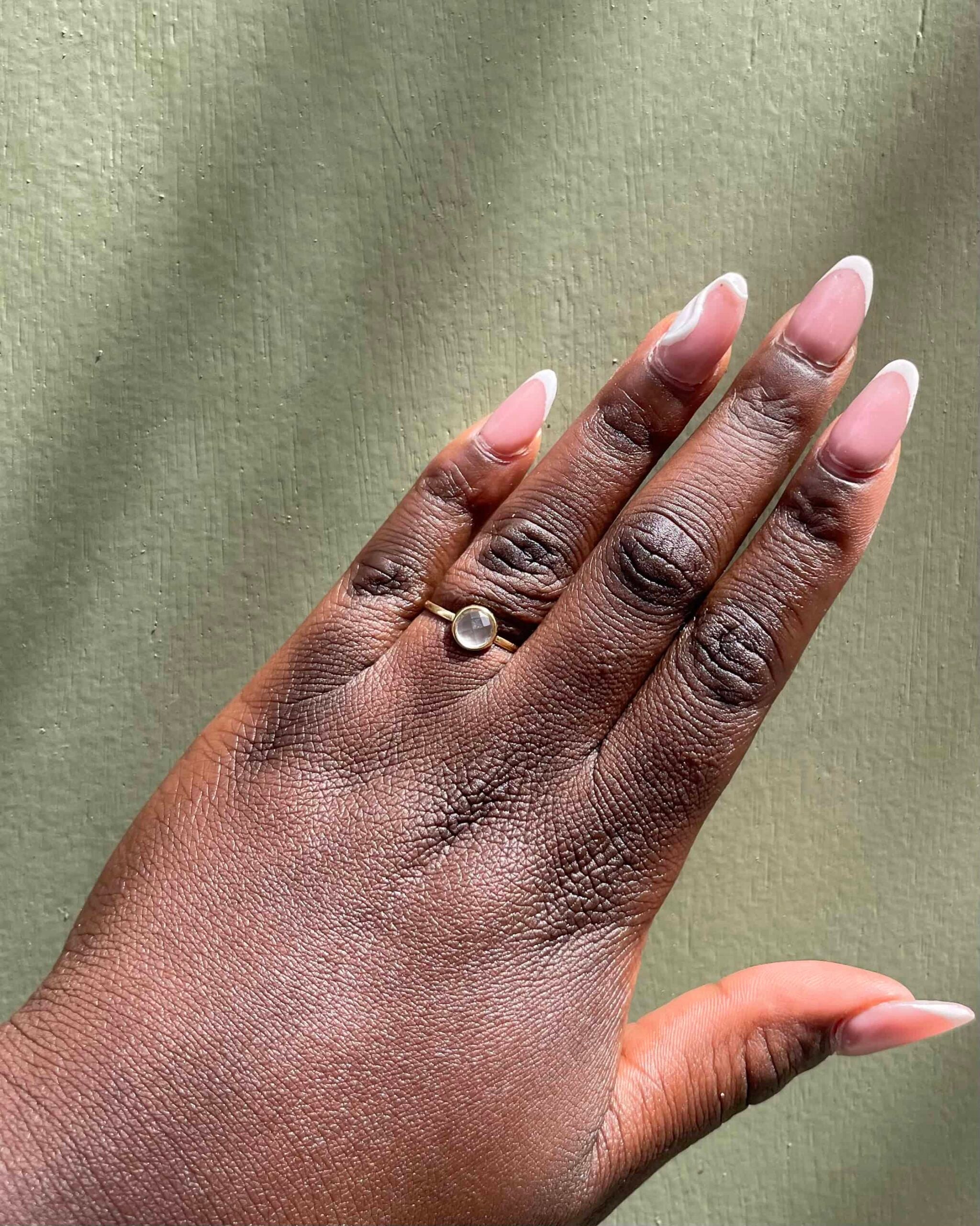 Bague Vintage Solitaire Quartz Rose "Imana"