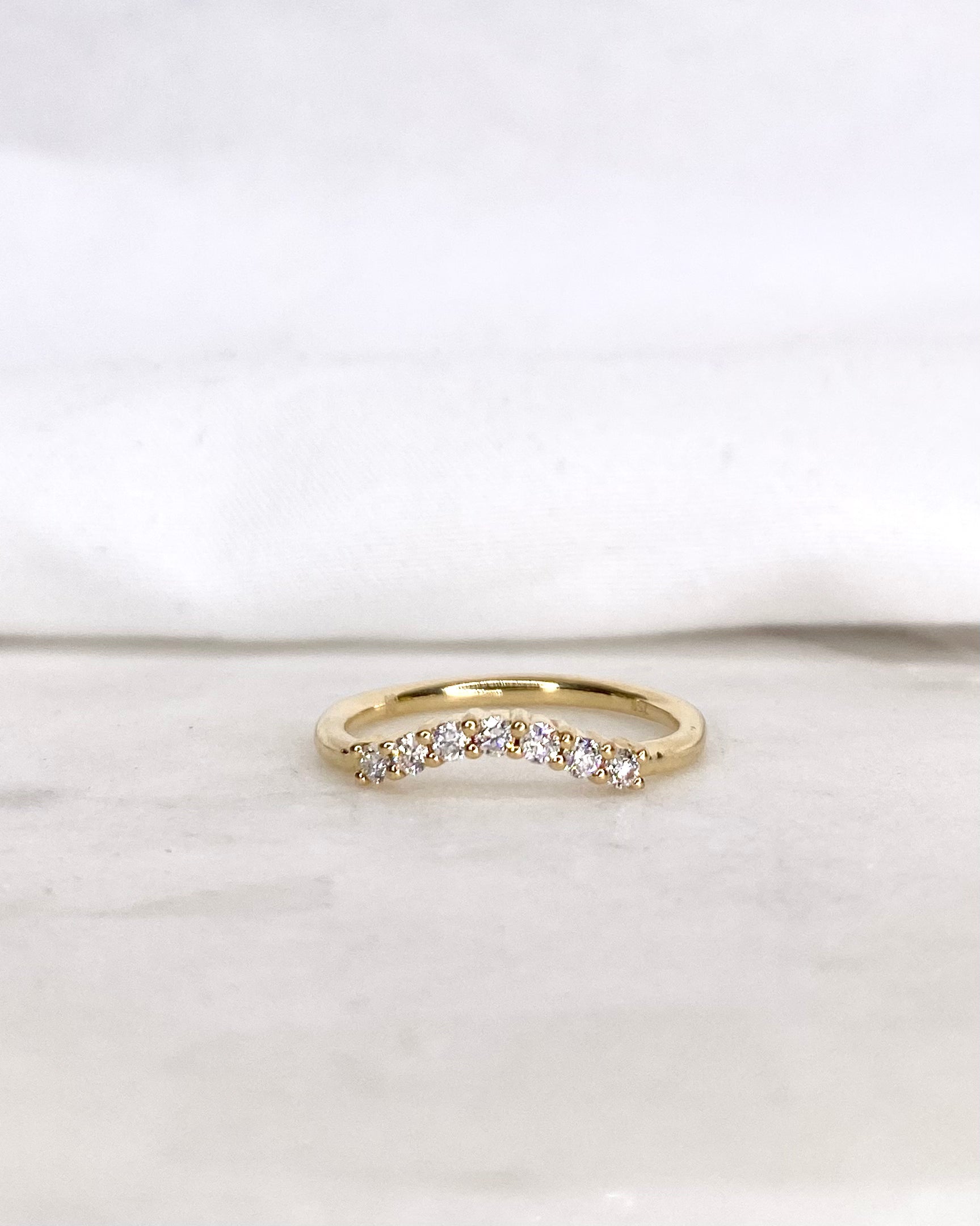 Bague Demi-Alliance Diamants "Alissa"