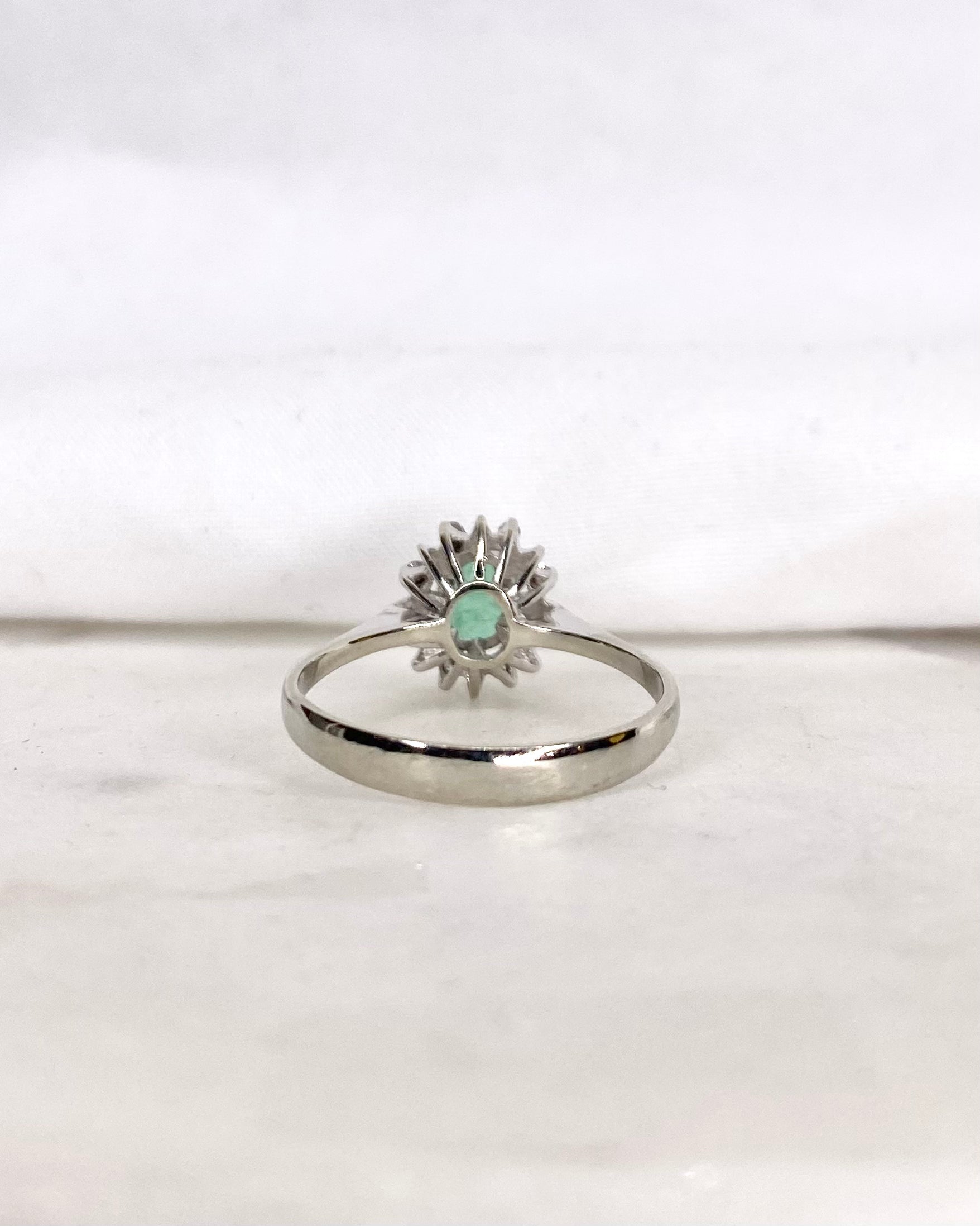 Bague Marguerite Émeraude & Diamants "Charlie"