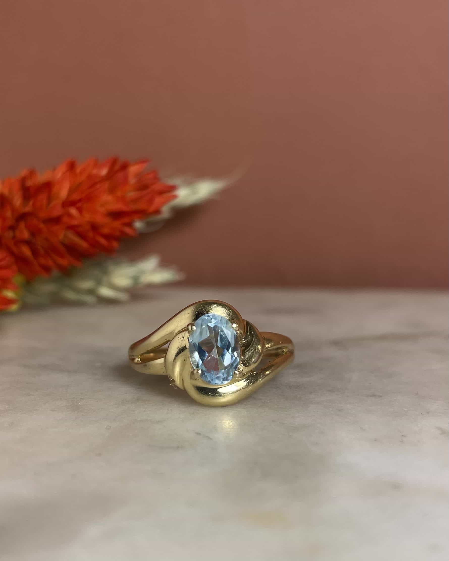 Bague Vintage Tourbillon Topaze 0.80 carat "Kesley"
