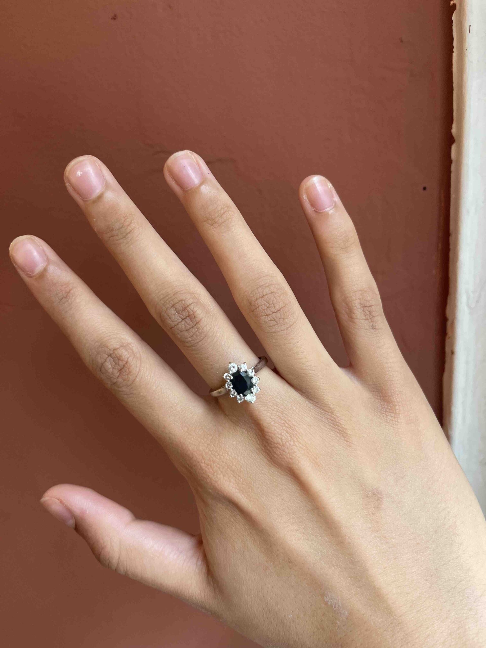 "Abi" Sapphire & Diamond Daisy Ring