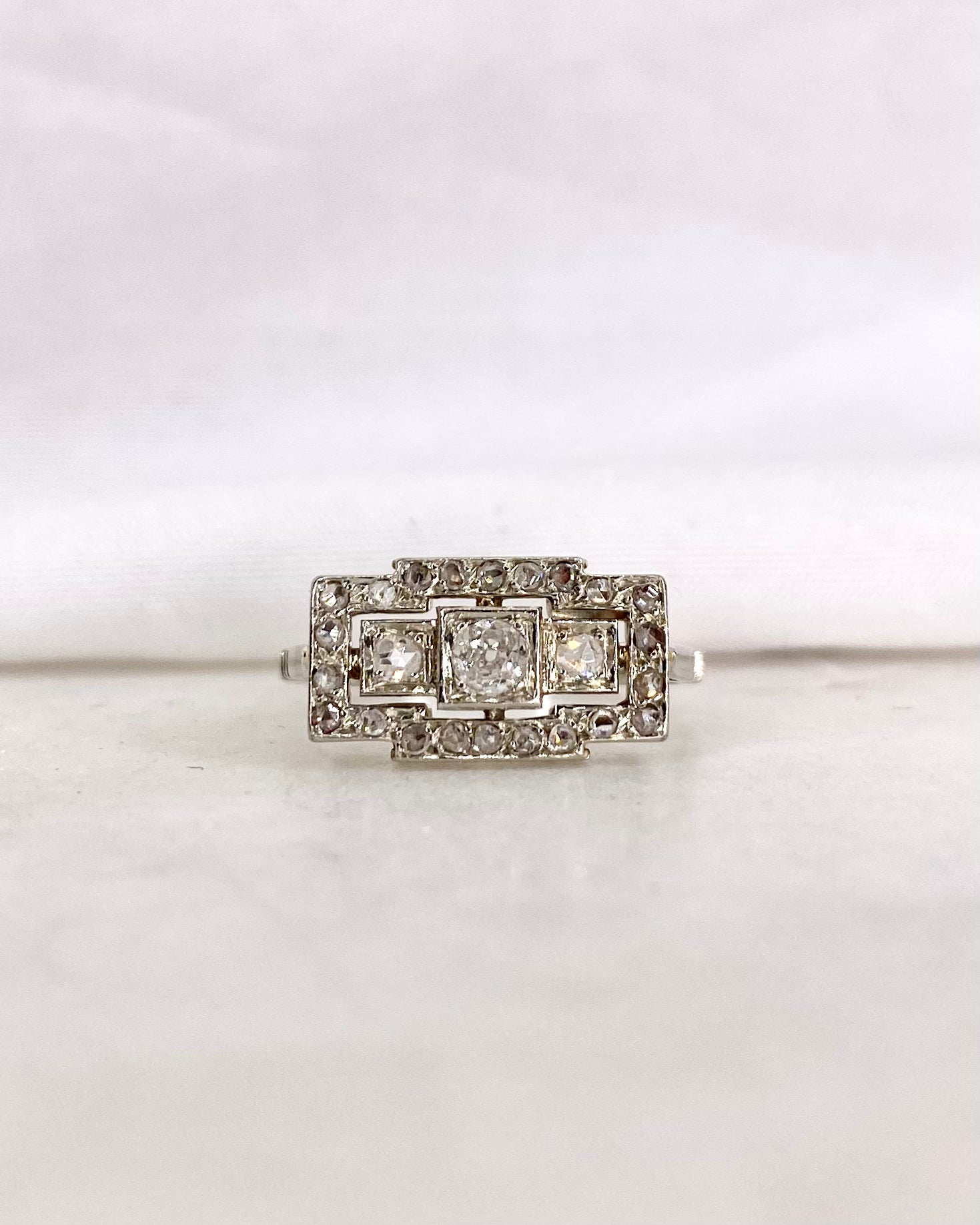 Bague Art-Déco Diamants "Leanne"