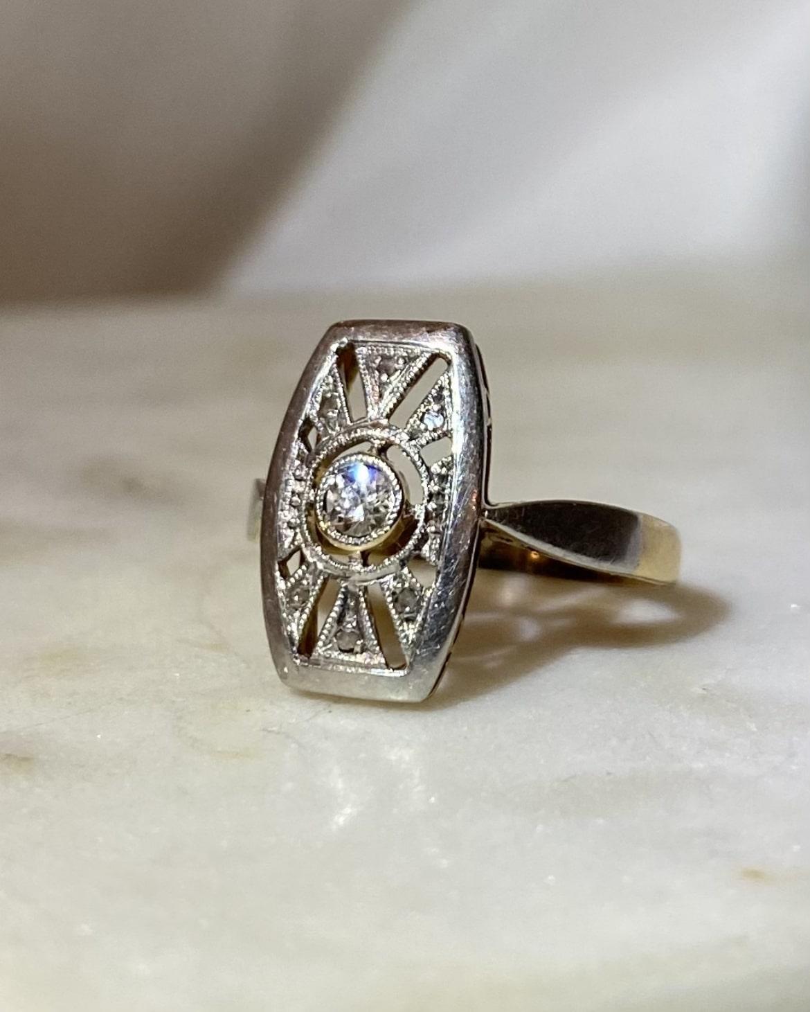 Bague Art Déco Diamants "Julide"