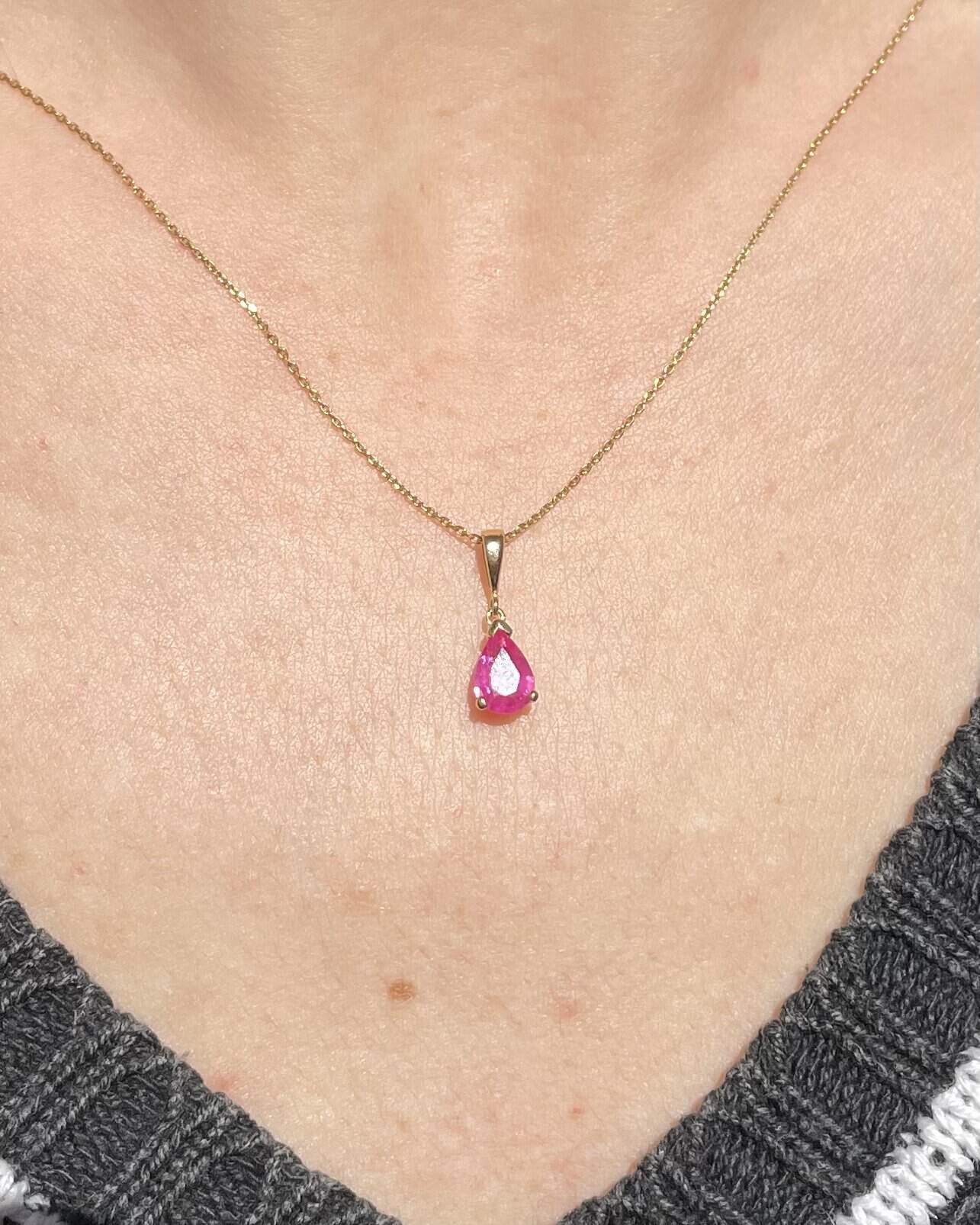 Pendentif Vintage Rubis "Lillian"