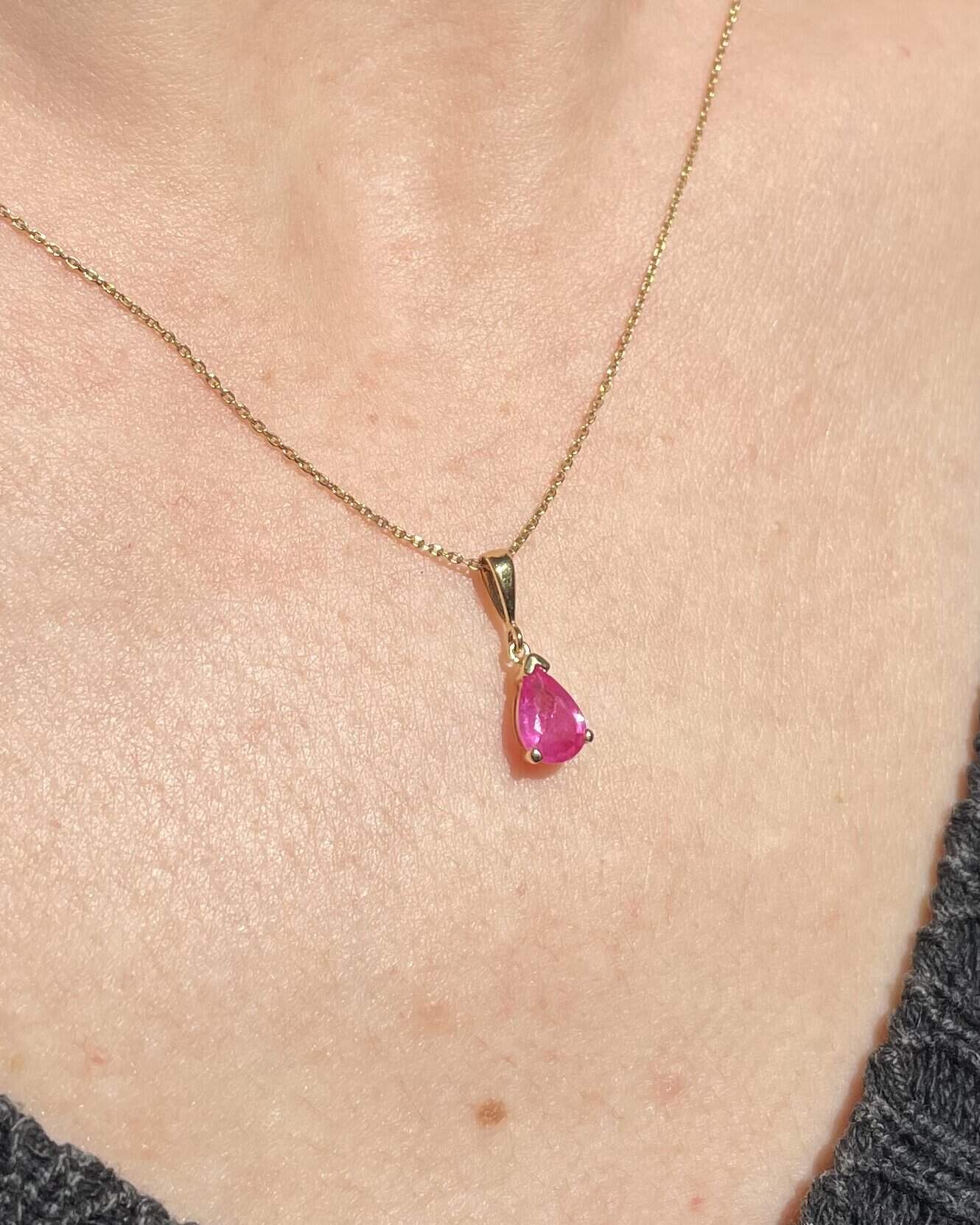 Pendentif Vintage Rubis "Lillian"