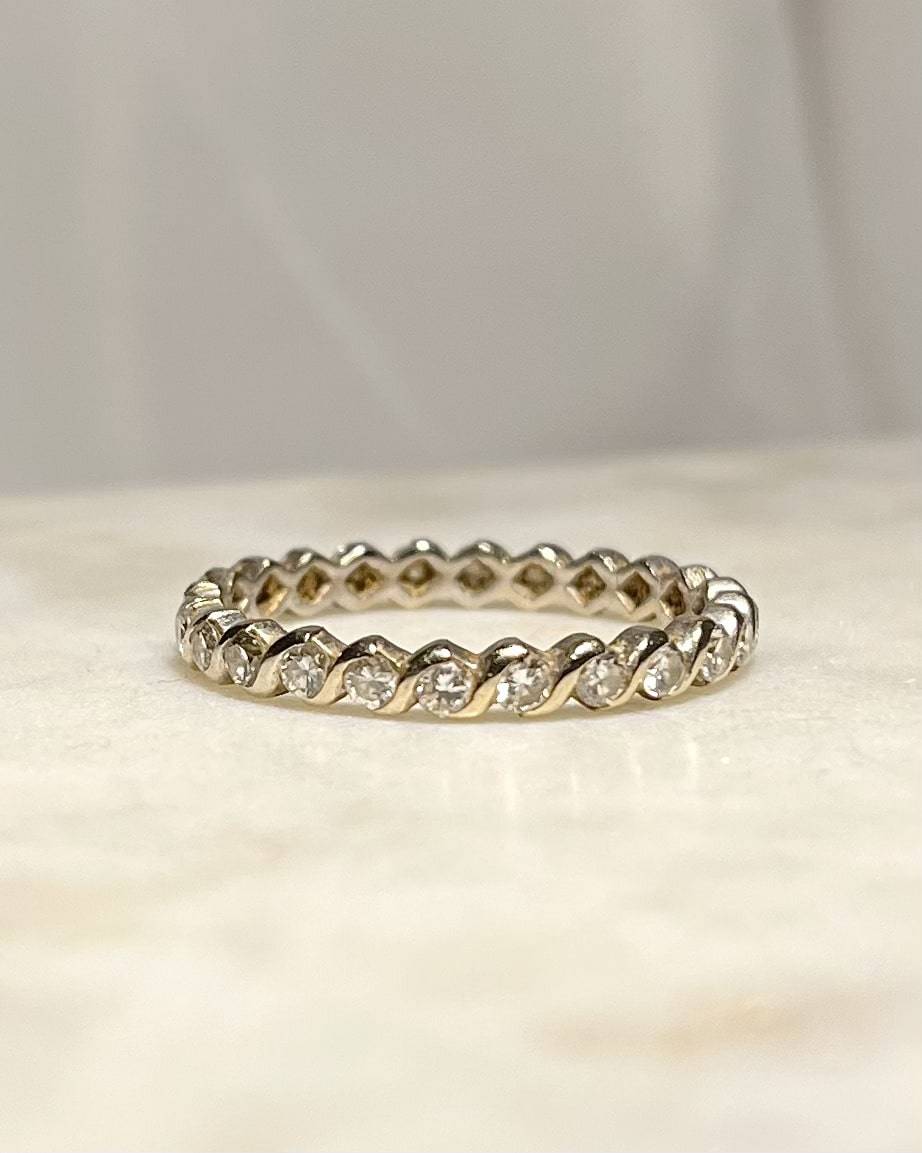 "Shelina" American Diamond Wedding Band