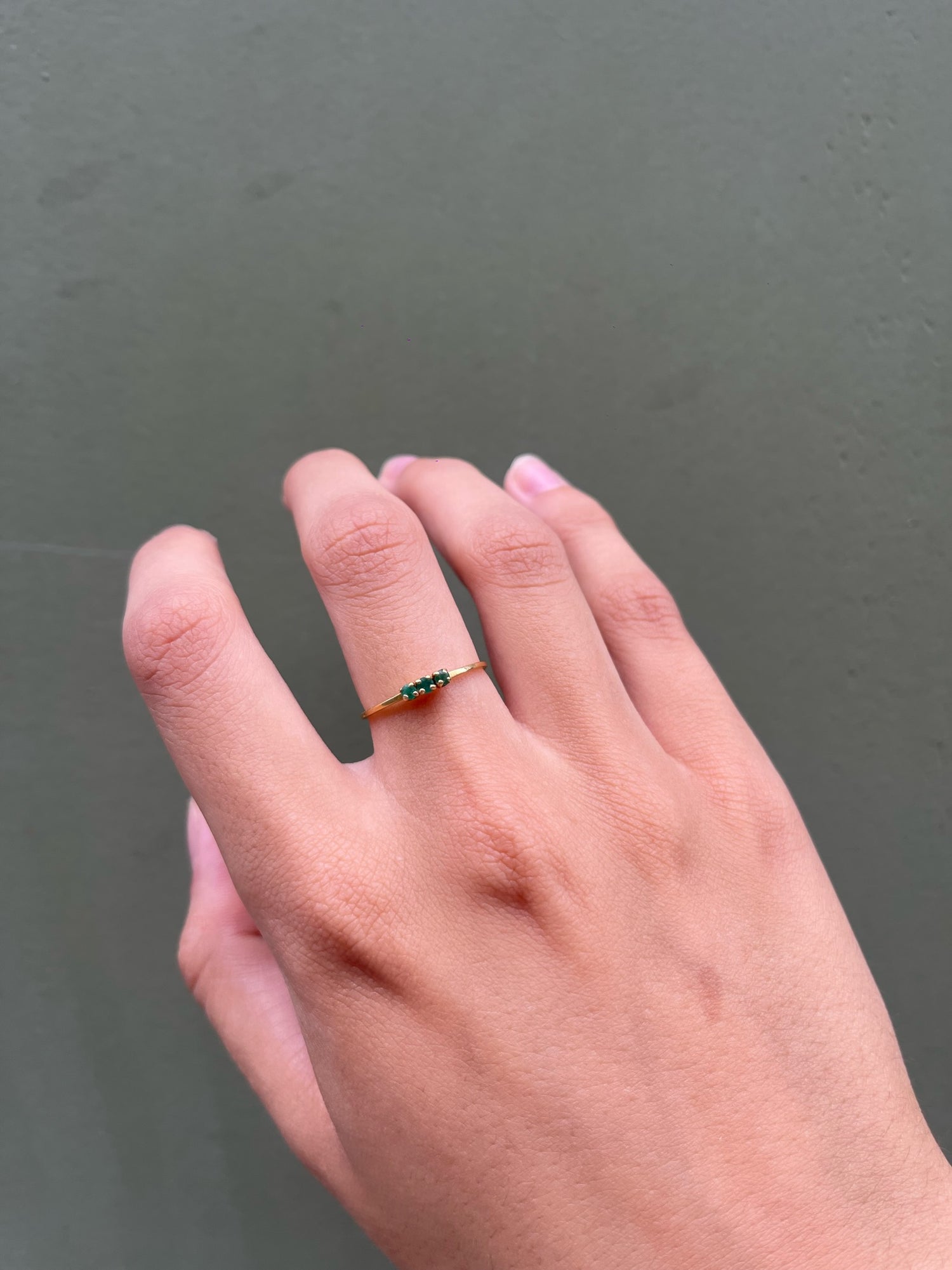 "Valentina" Emerald Trilogy Ring