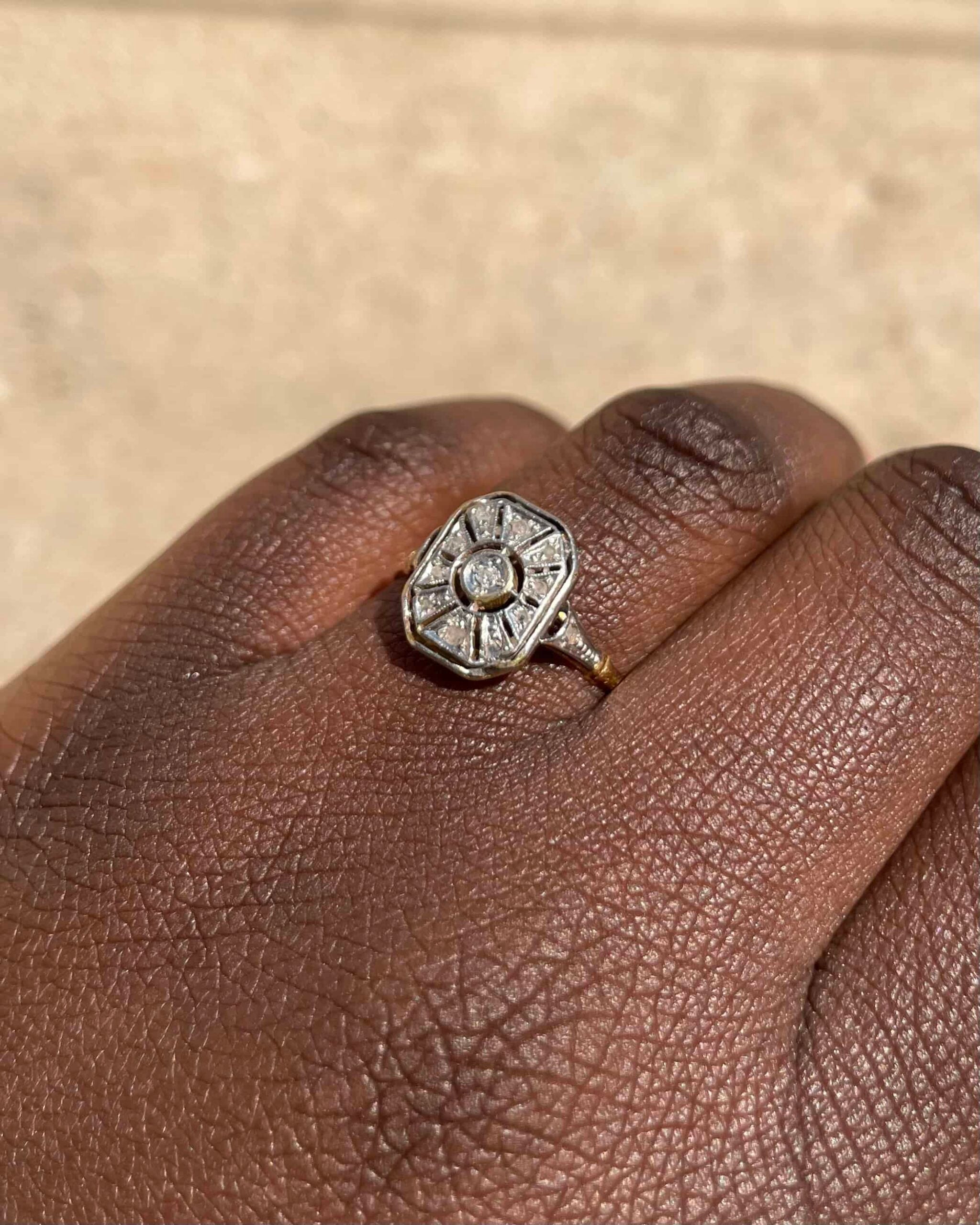 Bague Vintage Art-Déco 11 Diamants "Janet"