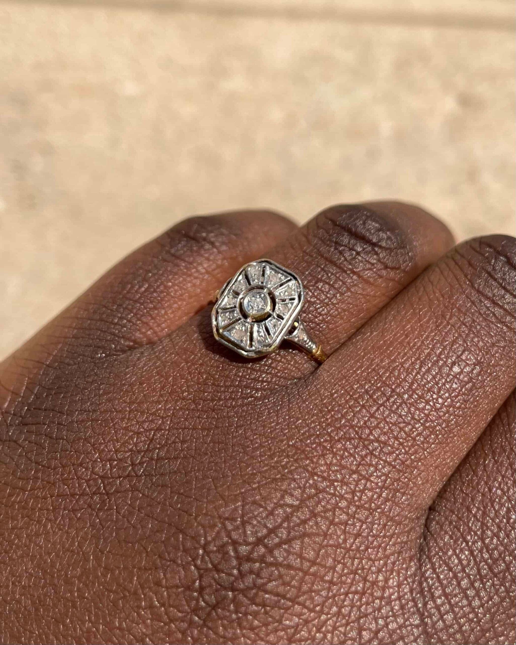 Bague Vintage Art-Déco 11 Diamants "Janet" - Elliade Paris