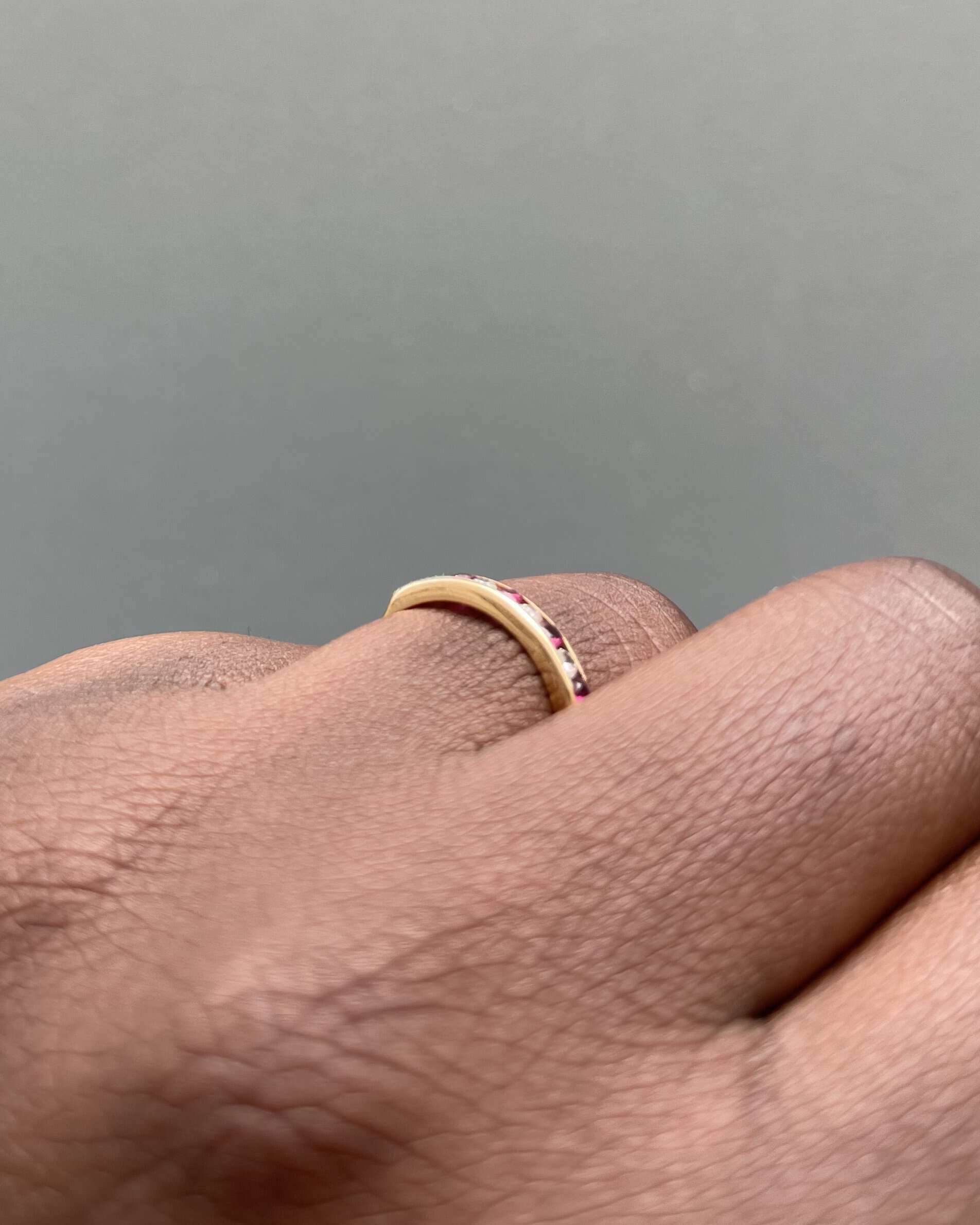 Demi-Alliance Rubis & Diamants "Armelle" - Elliade Paris