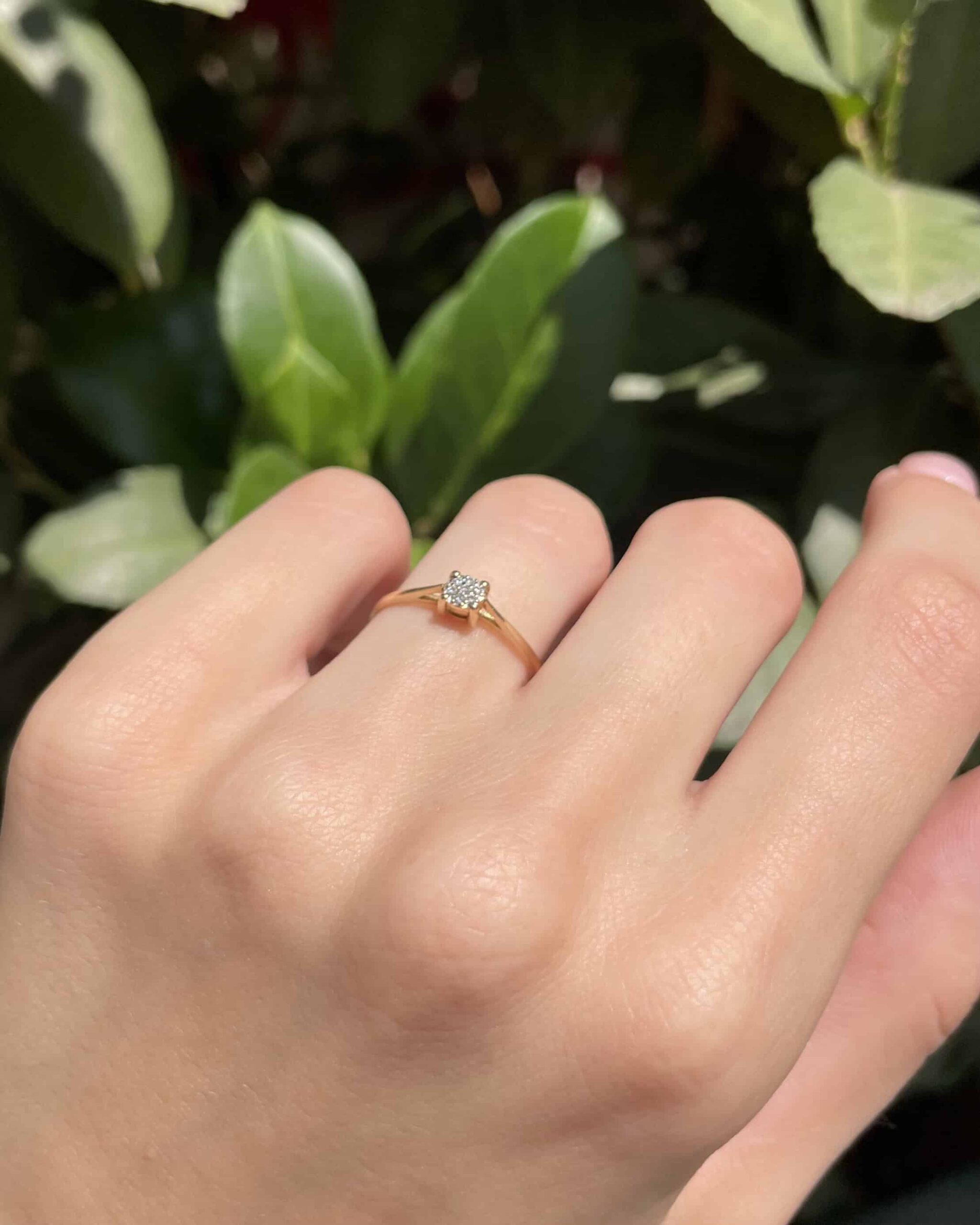 Anillo solitario de 7 diamantes "Mike"