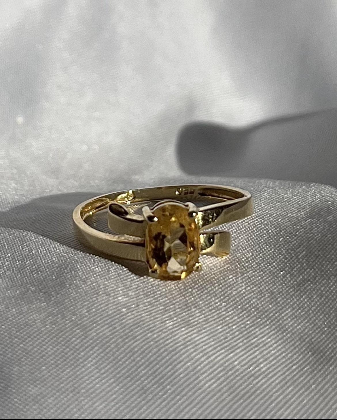 Bague ruban Citrine "Bridget"