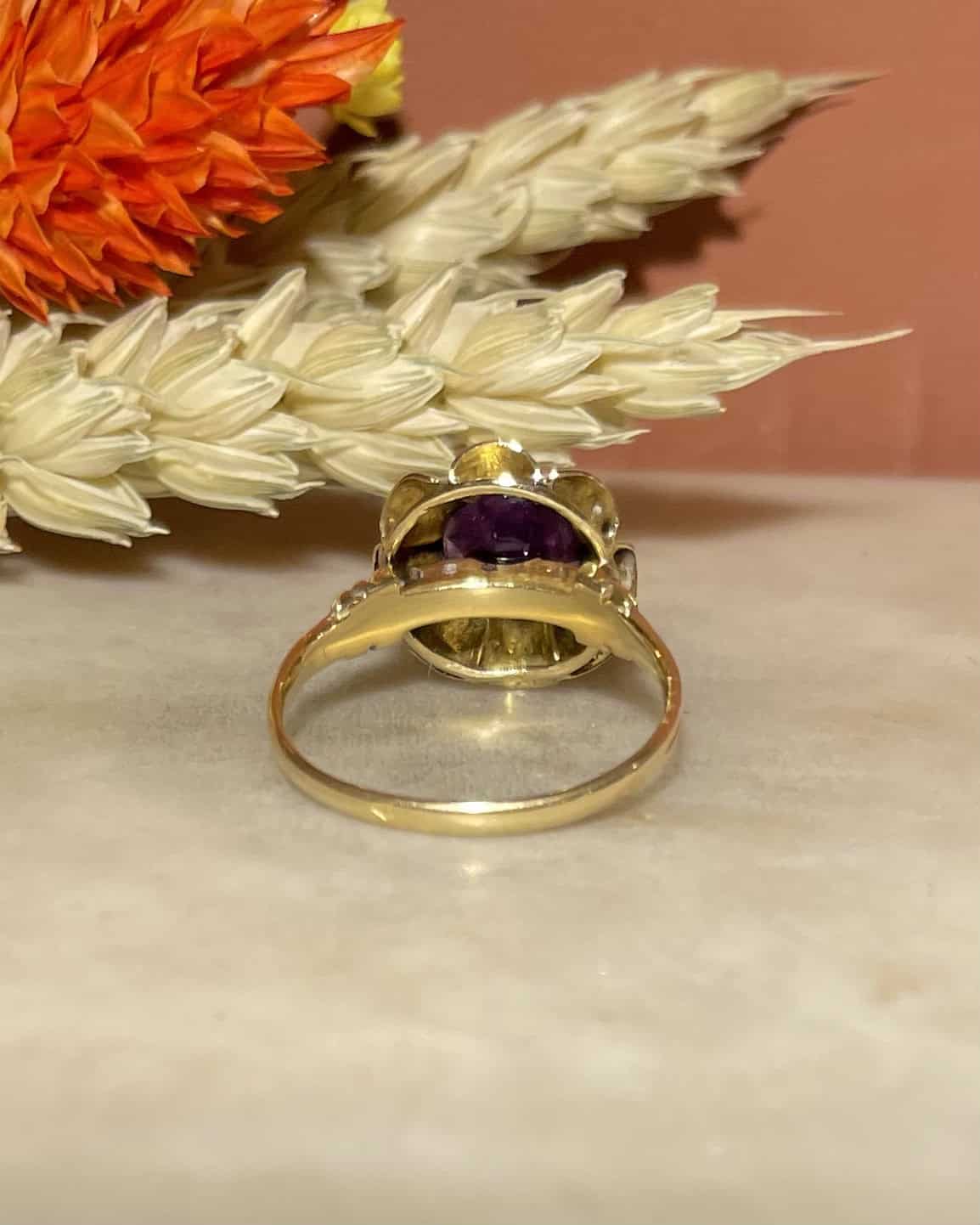 Bague Fleur Vintage Améthyste 1 Carat "Birdy"