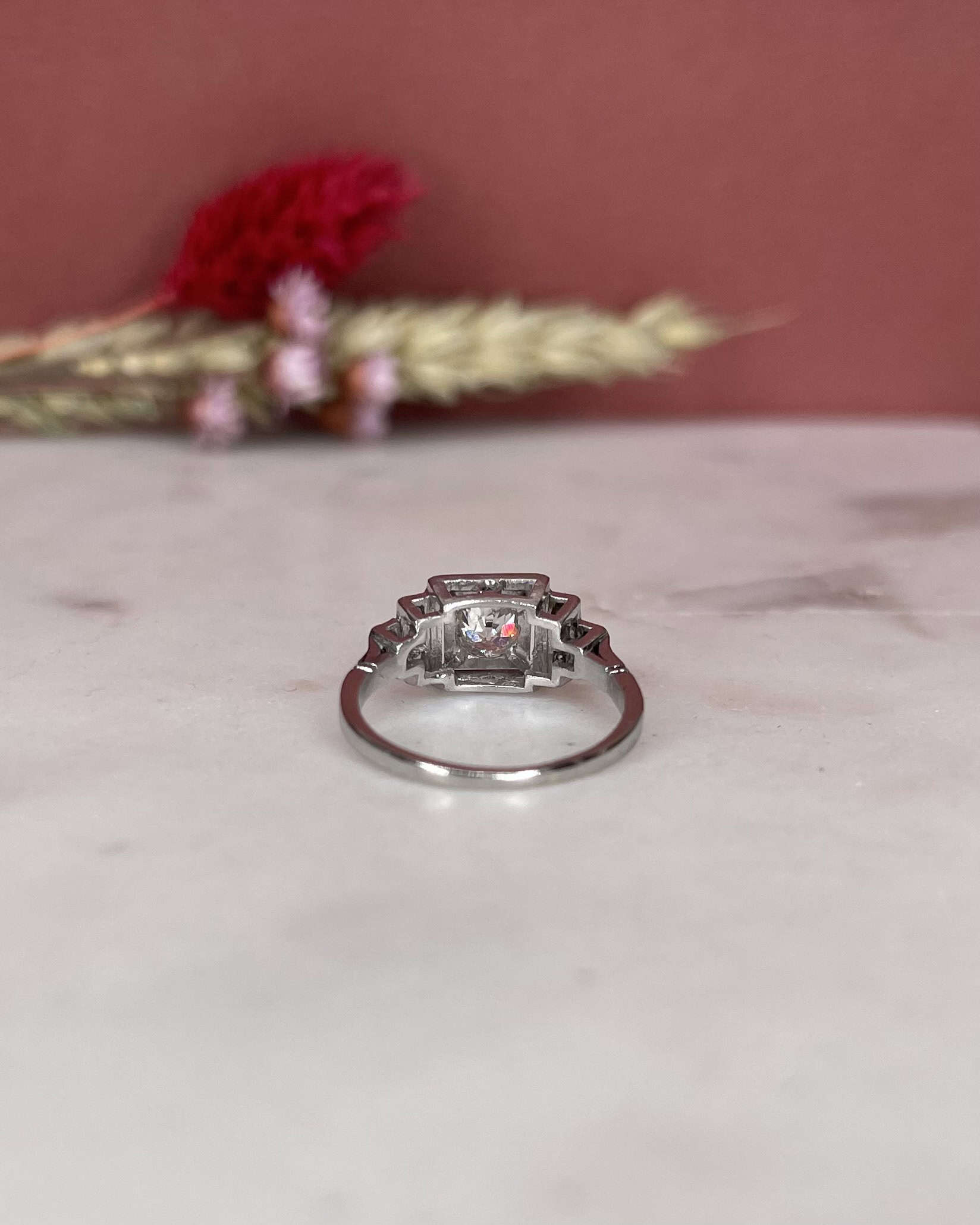 Bague Art-Déco Diamants 0.50 carat "Elsa"