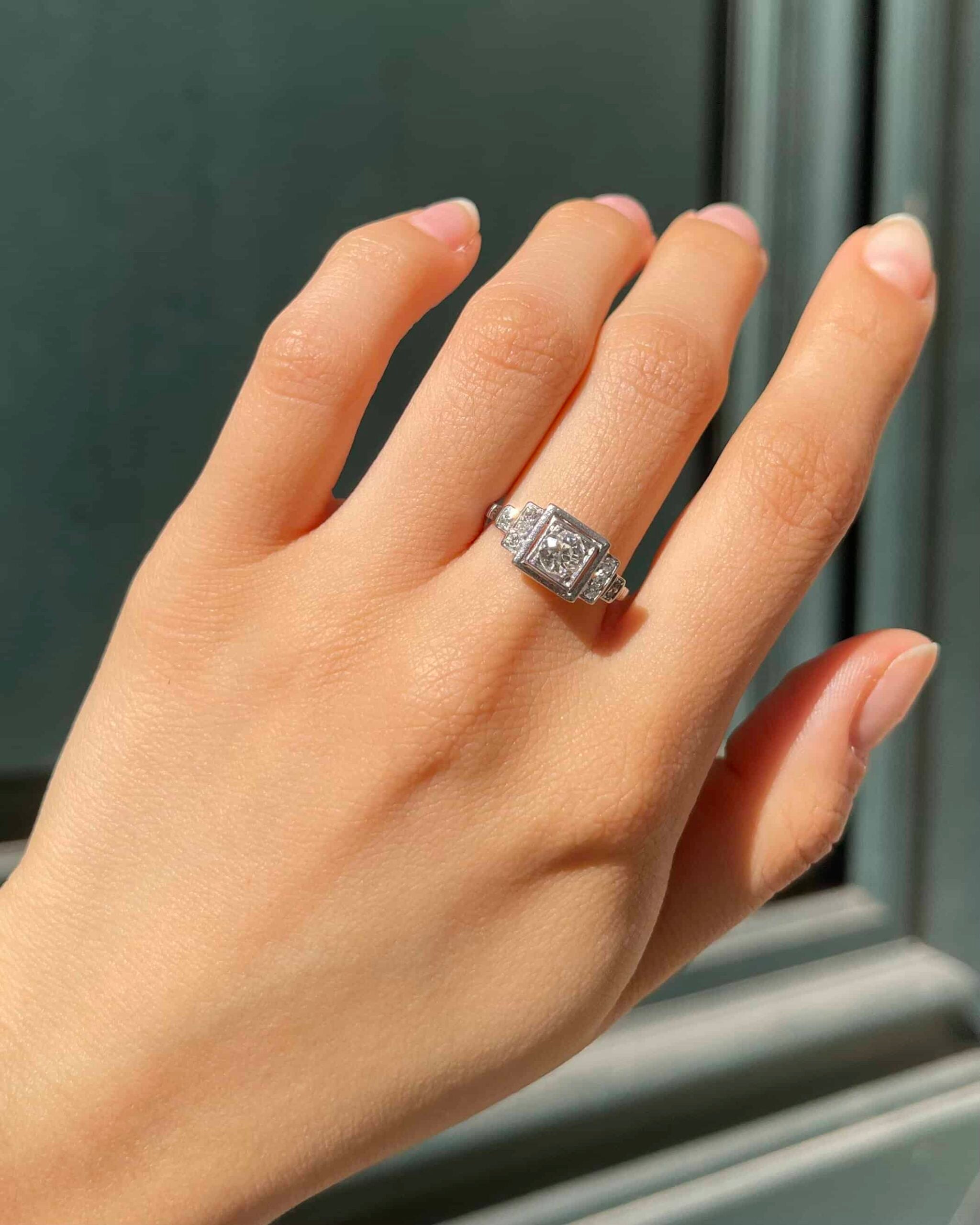 Bague Art-Déco Diamants 0.50 carat "Elsa"