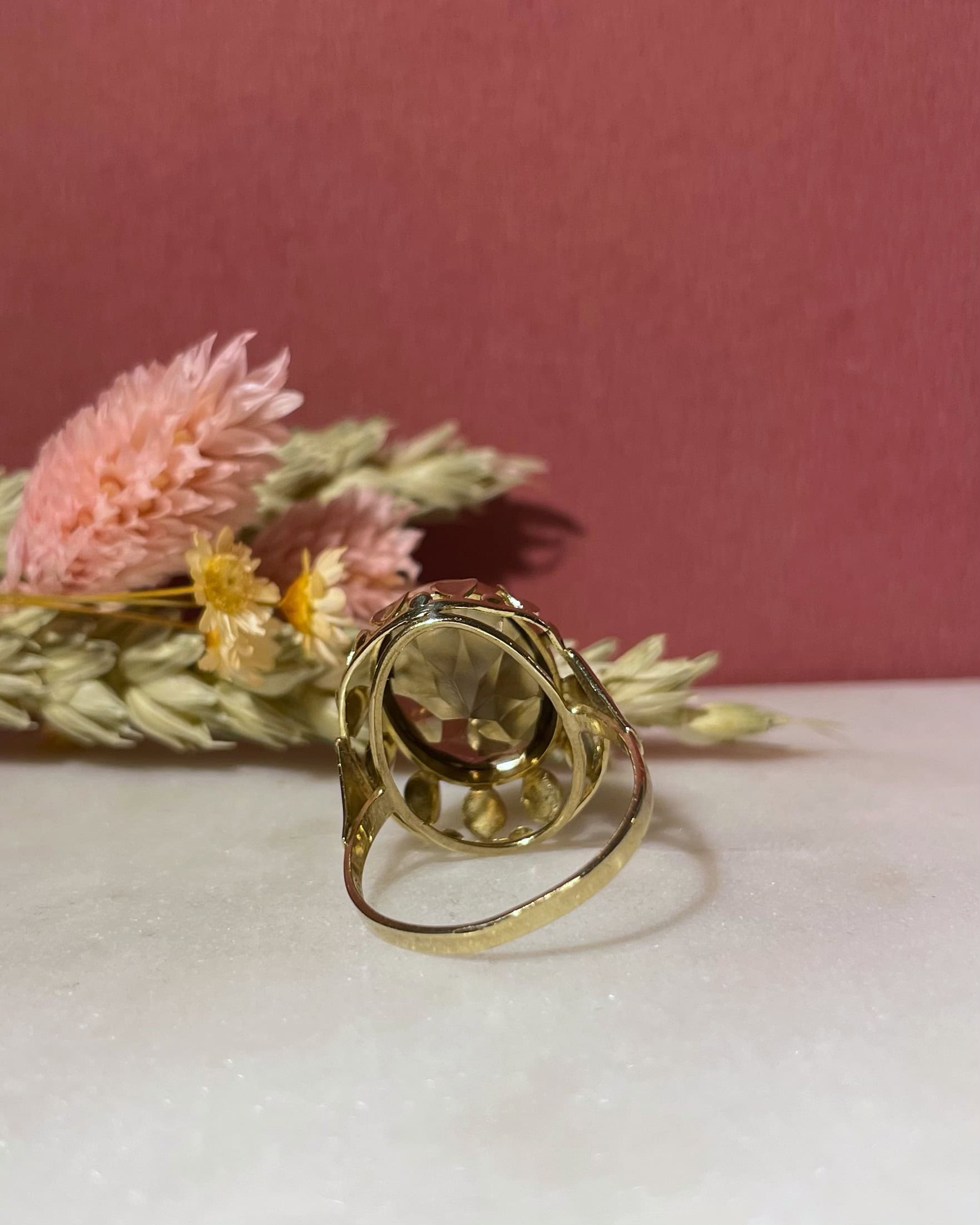 Bague Cocktail Quartz Fumé 8.10 Carats "Sorene" - Elliade Paris