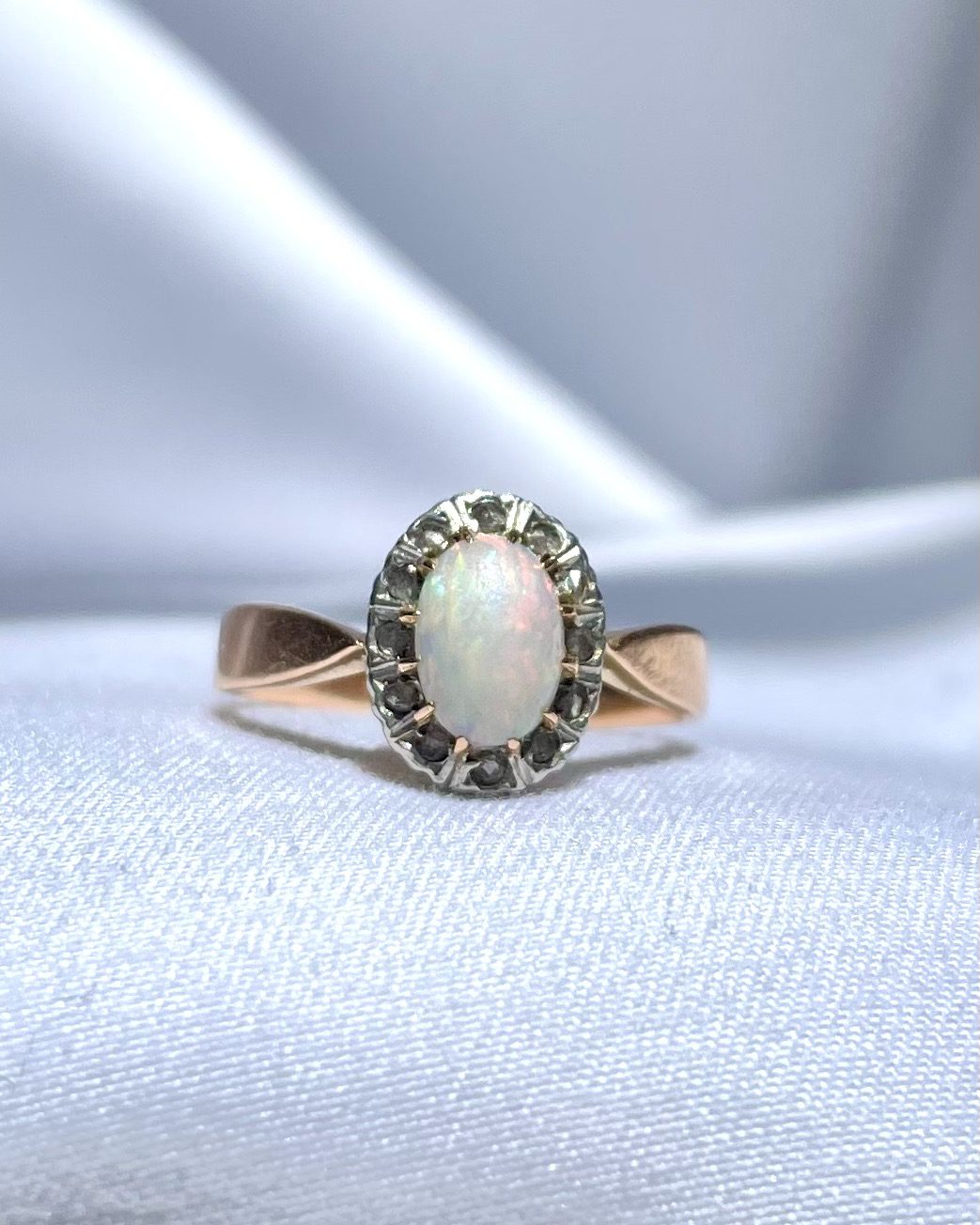 Bague Opale & Diamants "Eva"