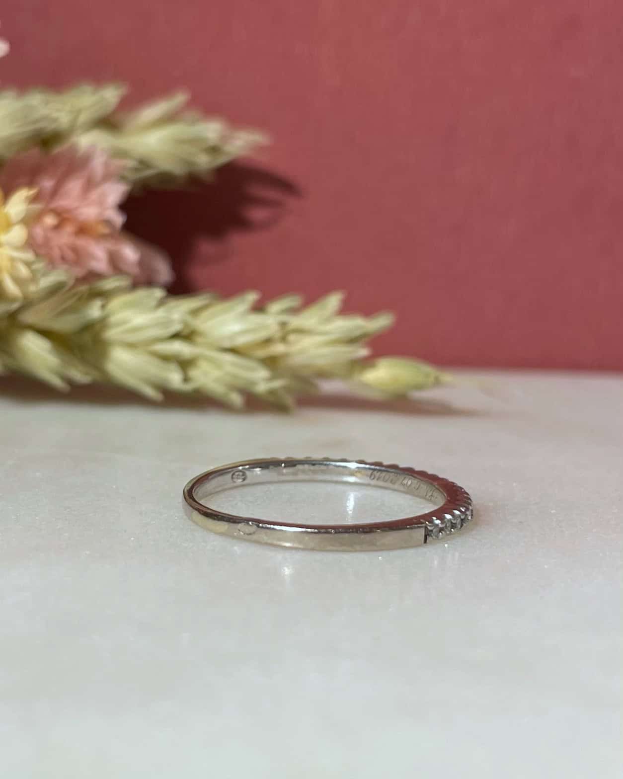 Demi-Alliance Vintage 11 Diamants "Lilia" - Elliade Paris