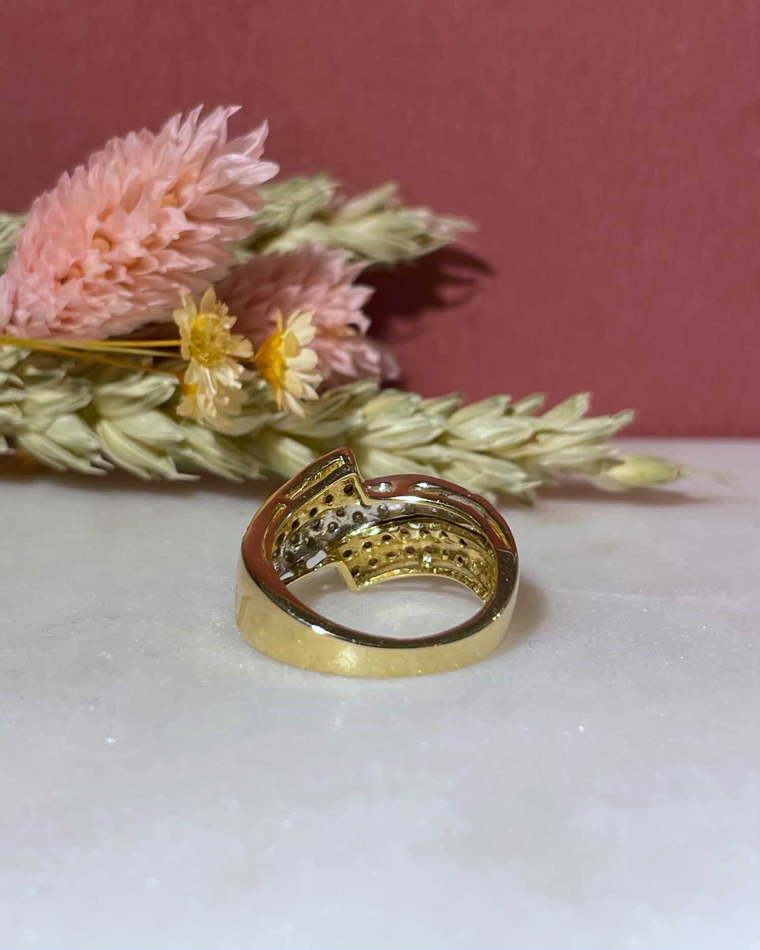 Bague Jonc 47 Diamants Cognac & Incolor "Ruth"