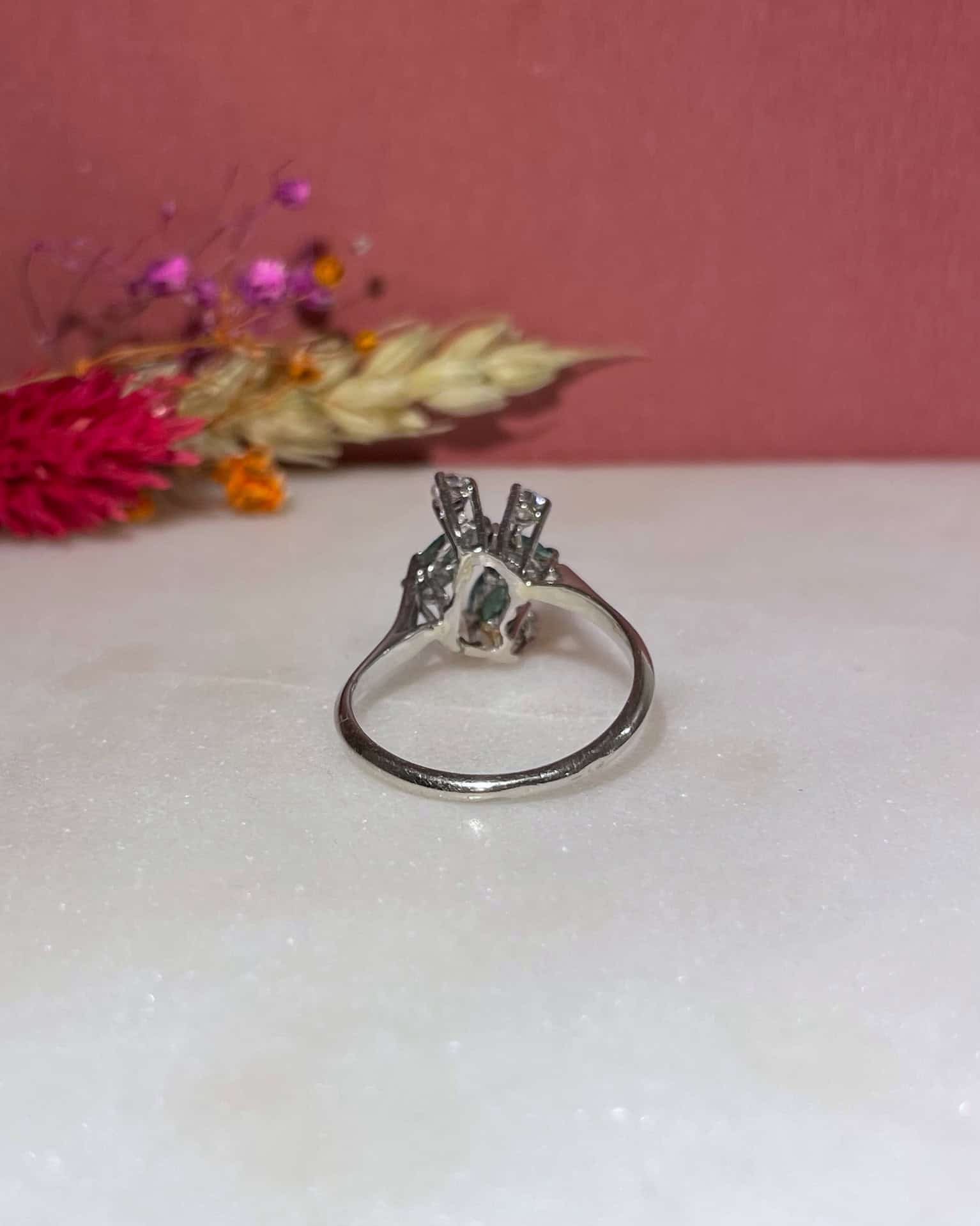 Bague Vintage Emeraudes et Diamants "Lucie"