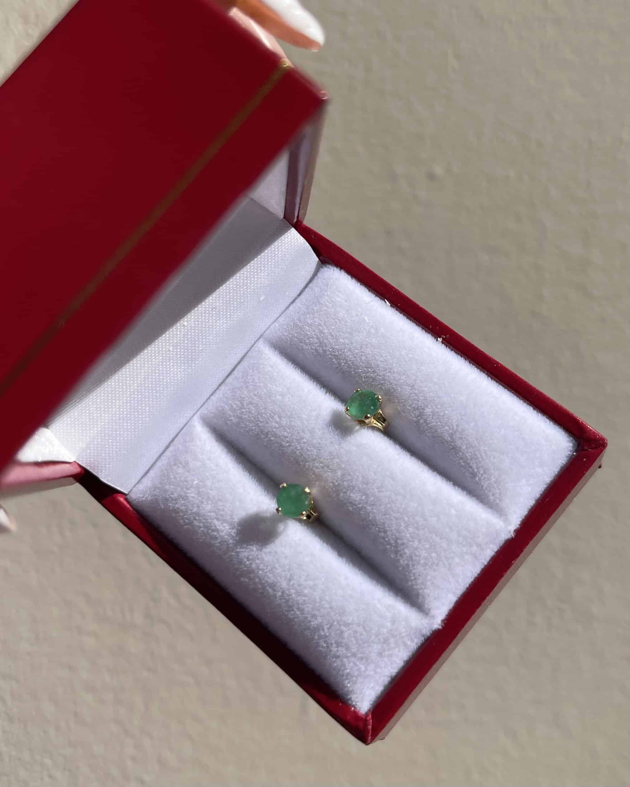 Pendientes de esmeralda "Beya"