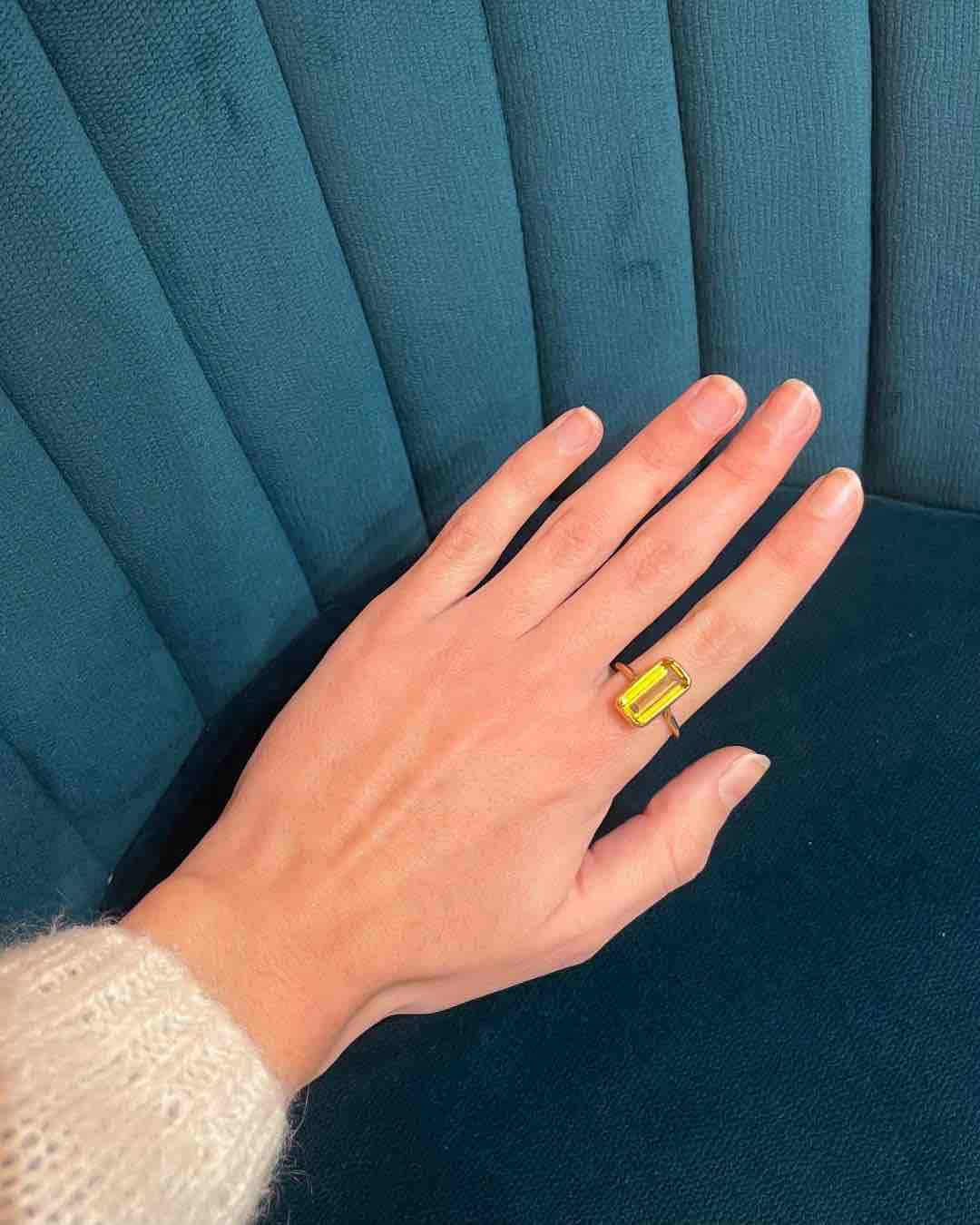 Bague cocktail citrine "Margot"