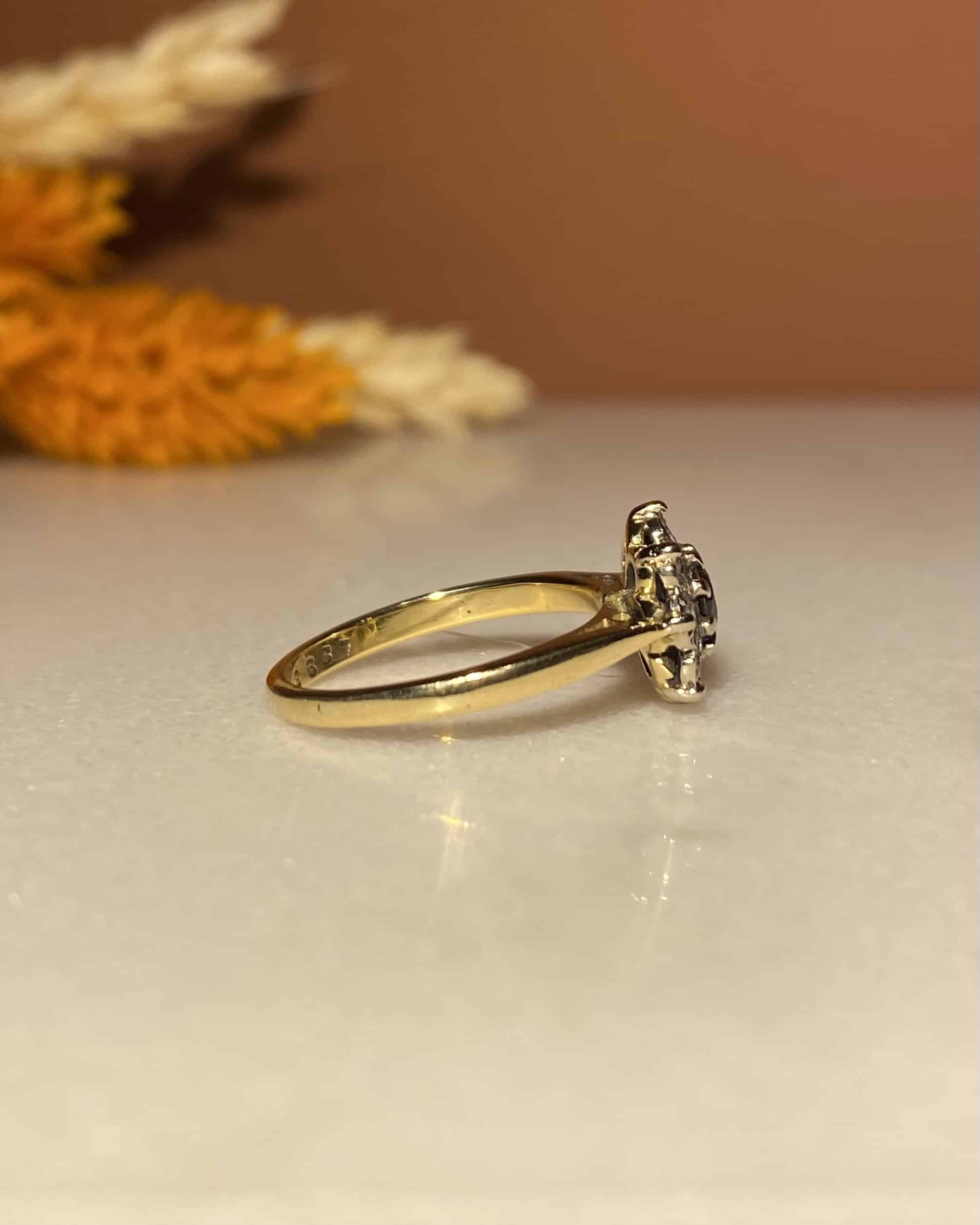 Bague Marguerite Saphir & Diamants "Nayla" - Elliade Paris