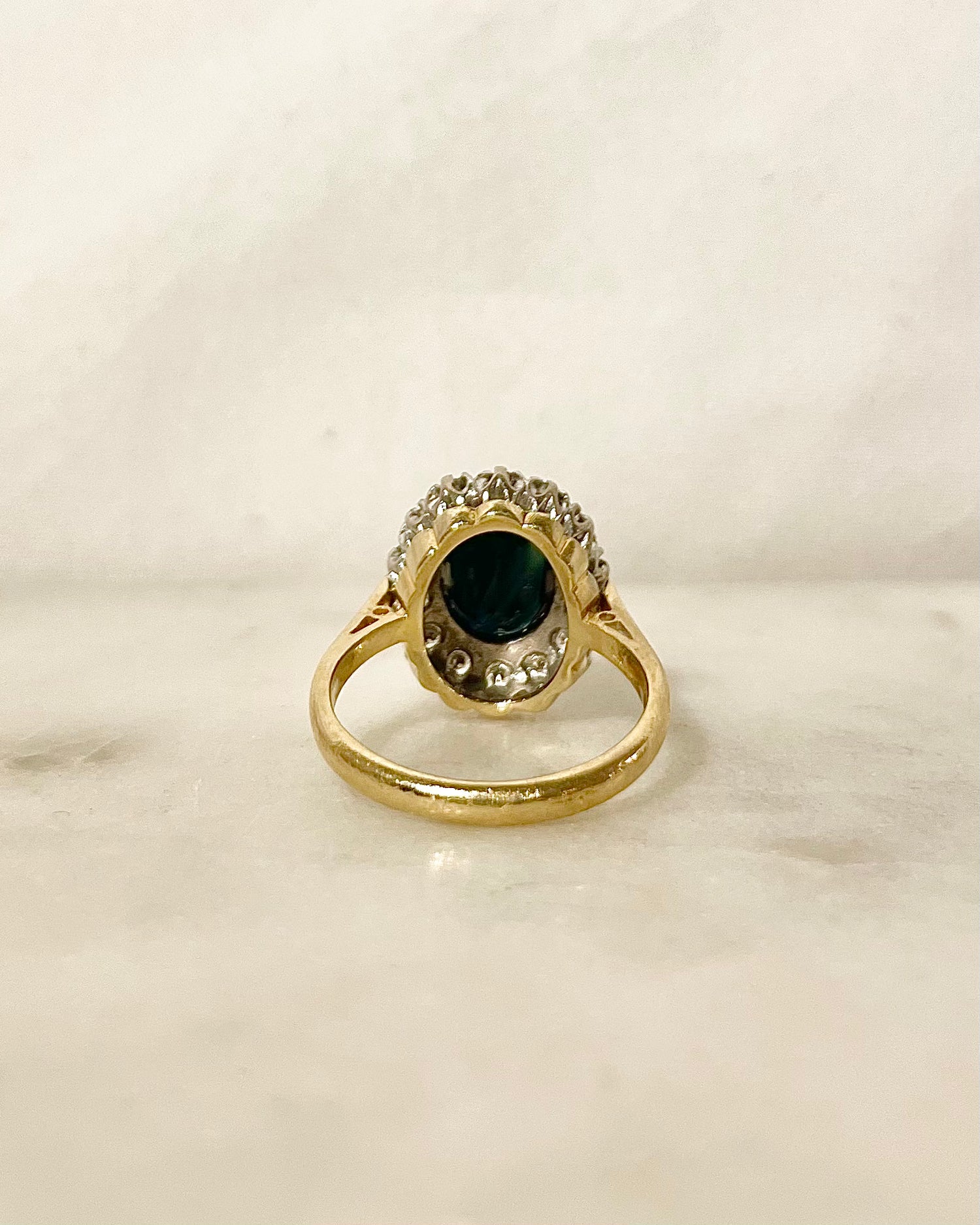 Bague Marguerite Saphir 2.75 carats & Diamants "Malena"