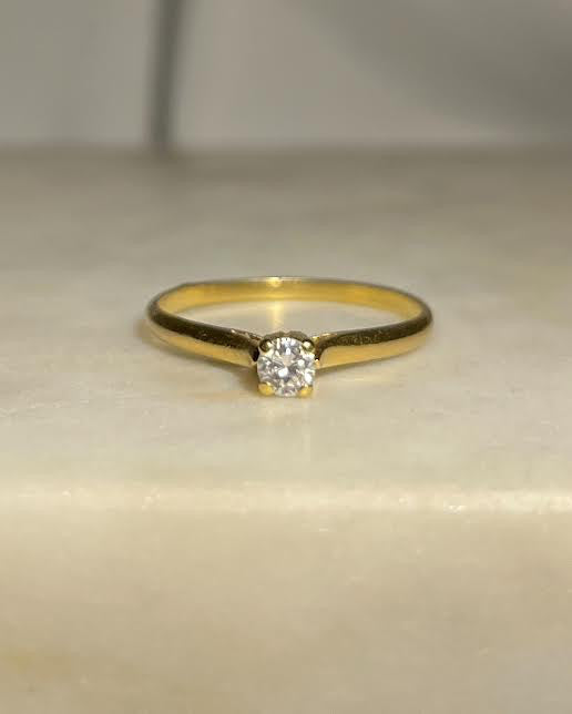 Bague solitaire diamant Vintage "Ninon"