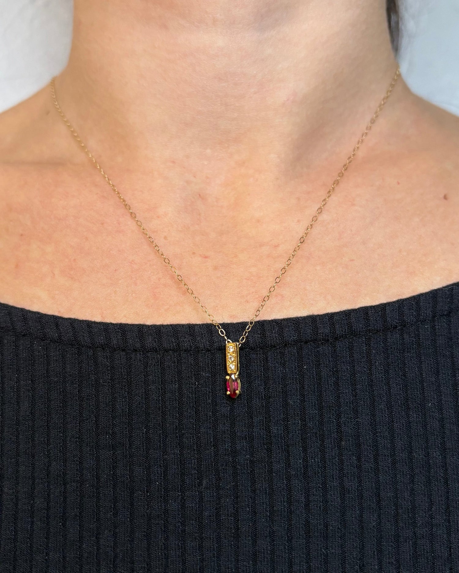 Pendentif Rubis & Diamants "Georgia"