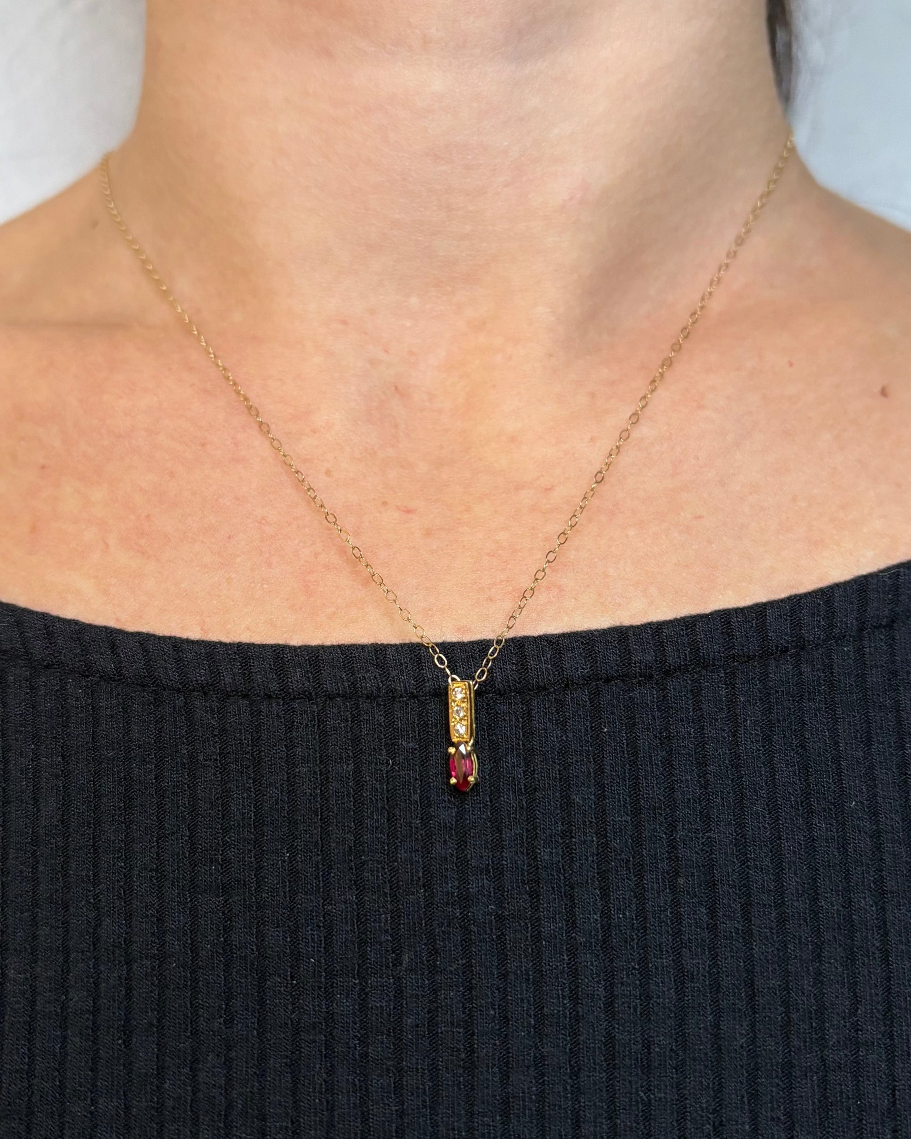 Ruby & Diamond Pendant "Georgia"