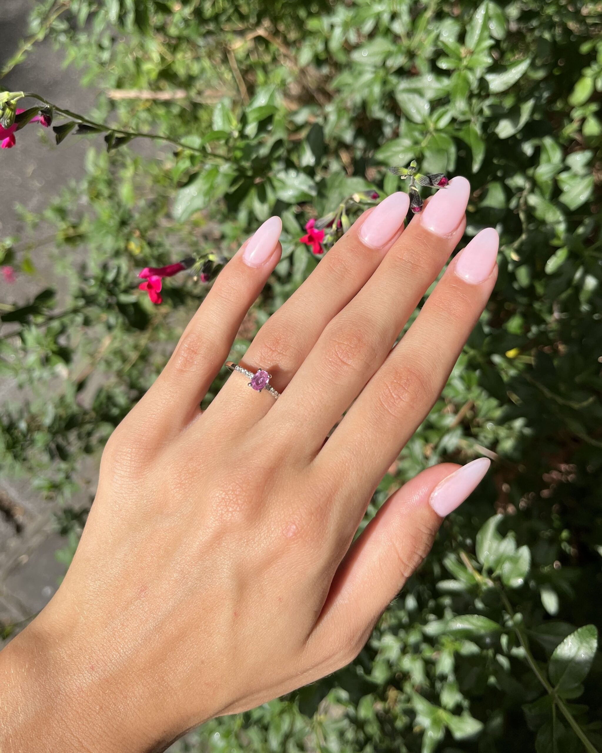 Bague Saphir Rose & Diamants "Maisie"