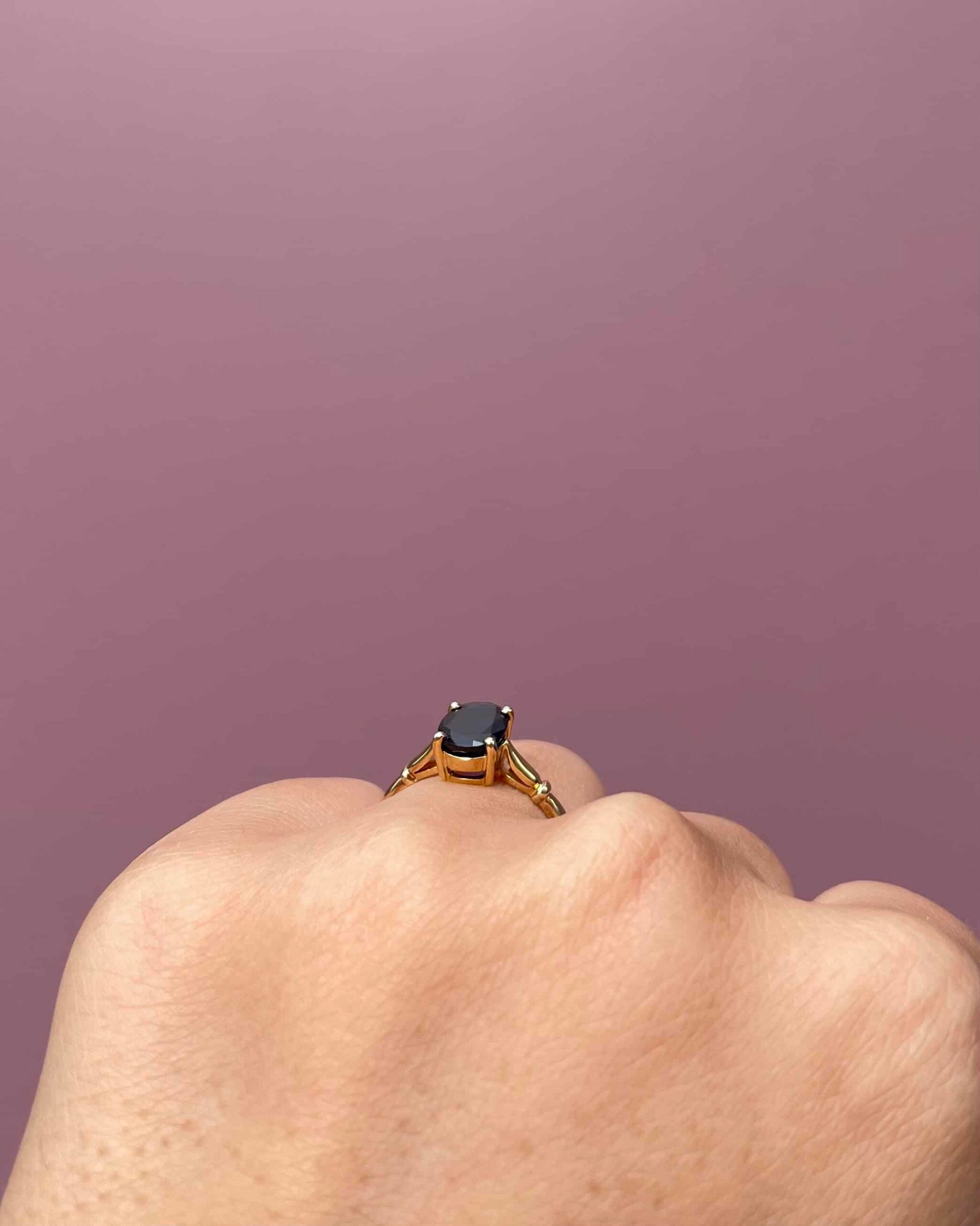 Bague Solitaire Saphir 1.20 carat "Marianne"